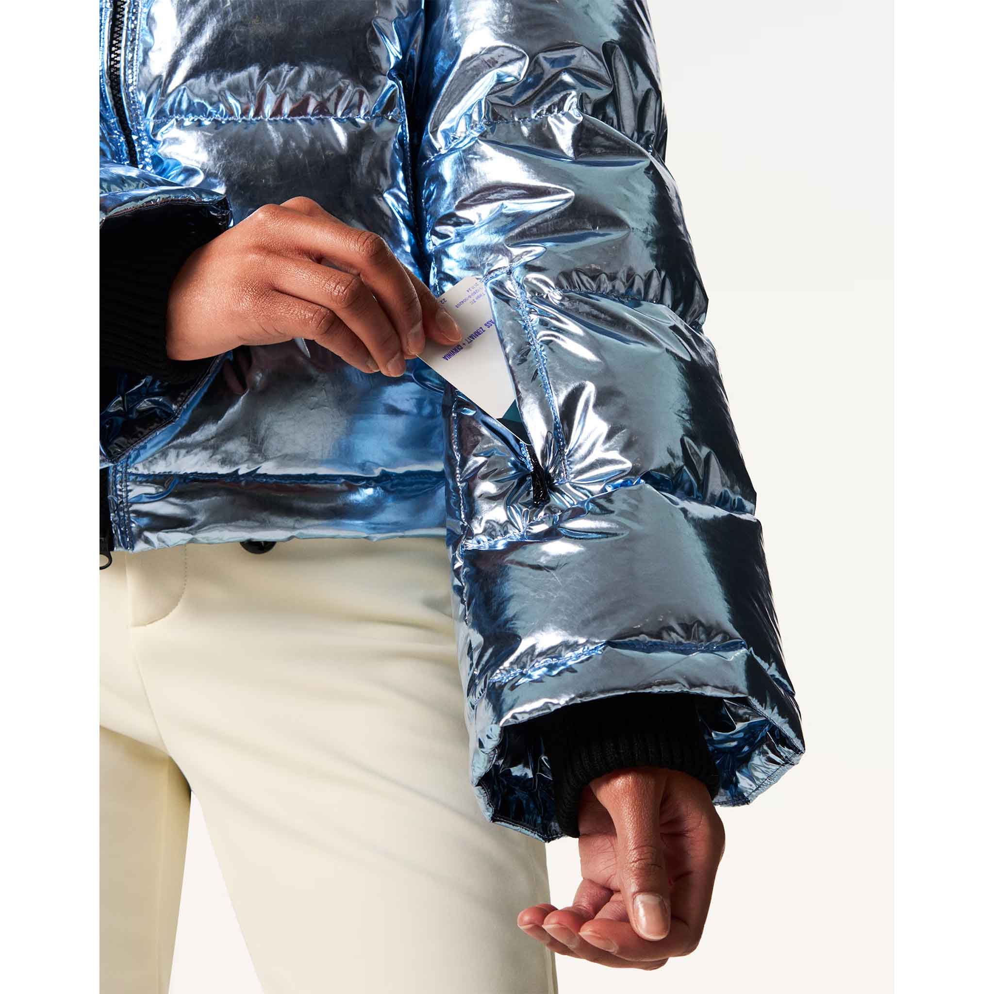 Polar Flare III Ski Jacket in Light Blue Foil