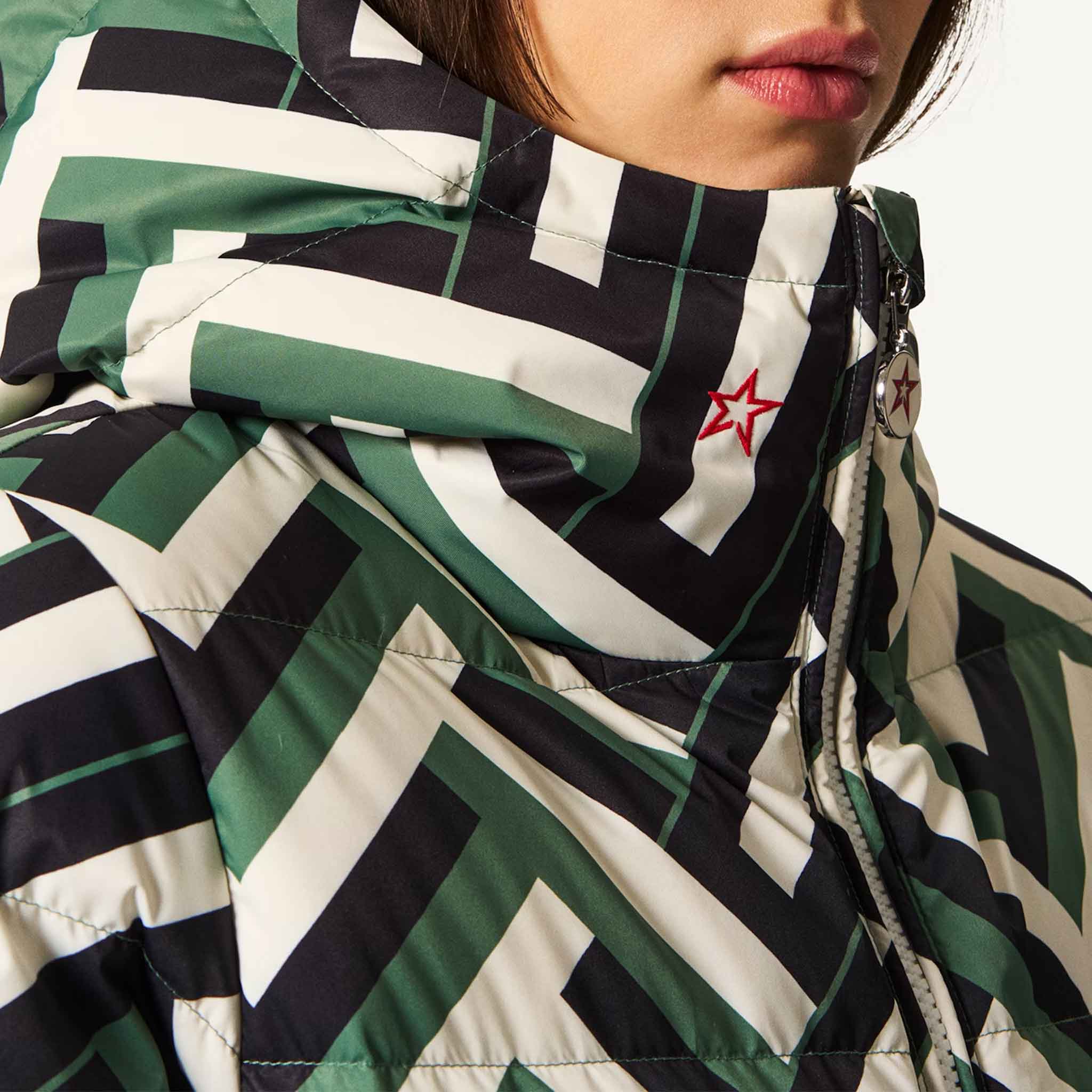 Polar Flare III Ski Jacket in Green Waffle Print