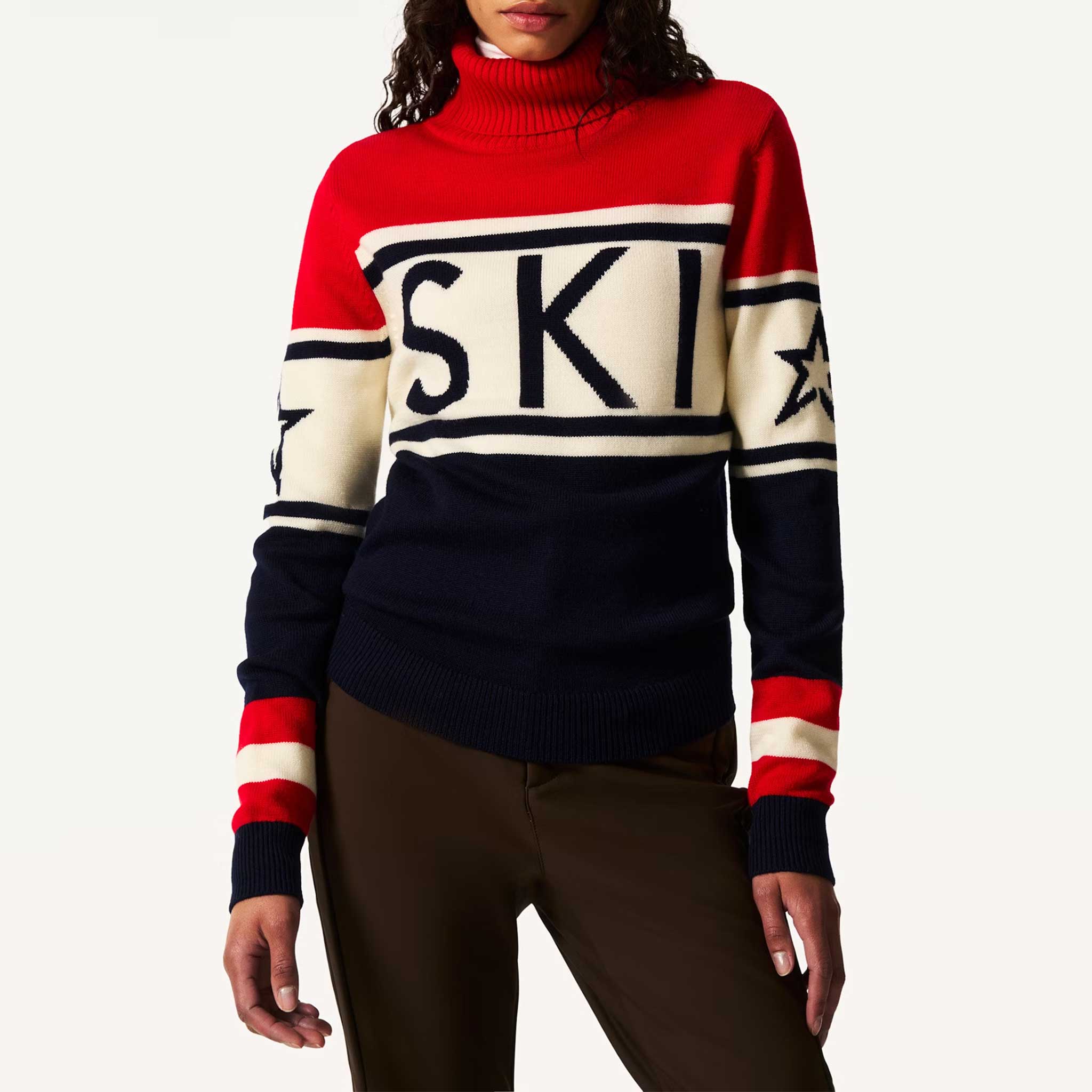 Schild Sweater in Red/Navy