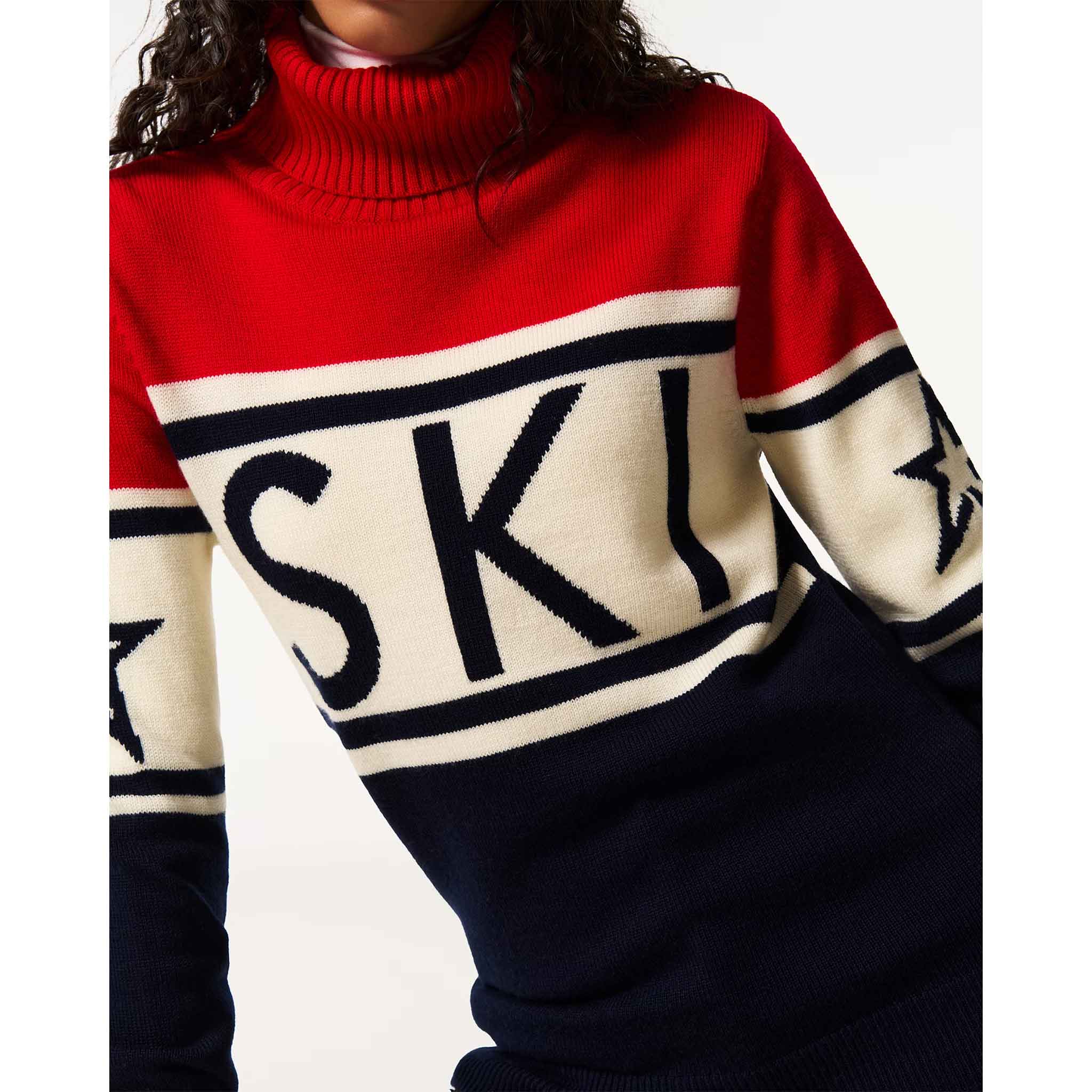 Schild Sweater in Red/Navy