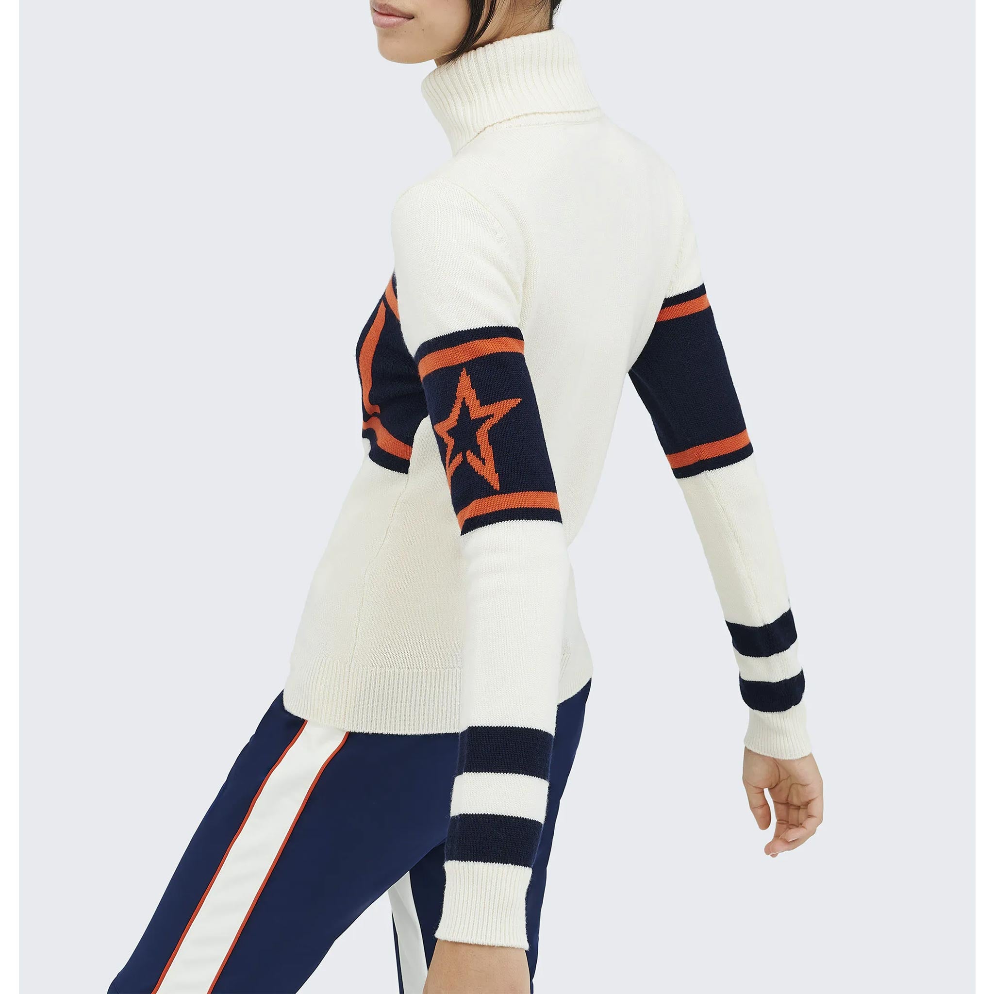 Schild Sweater in Navy/Red/Orange