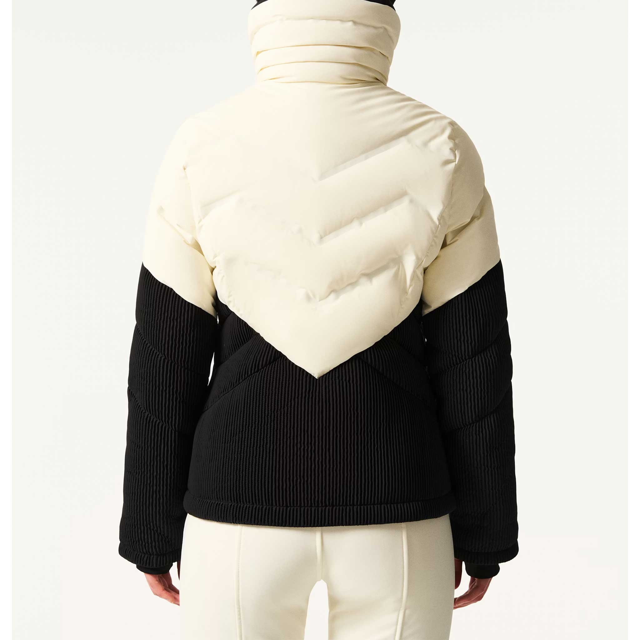 Ski Duvet Jacket in White/Black