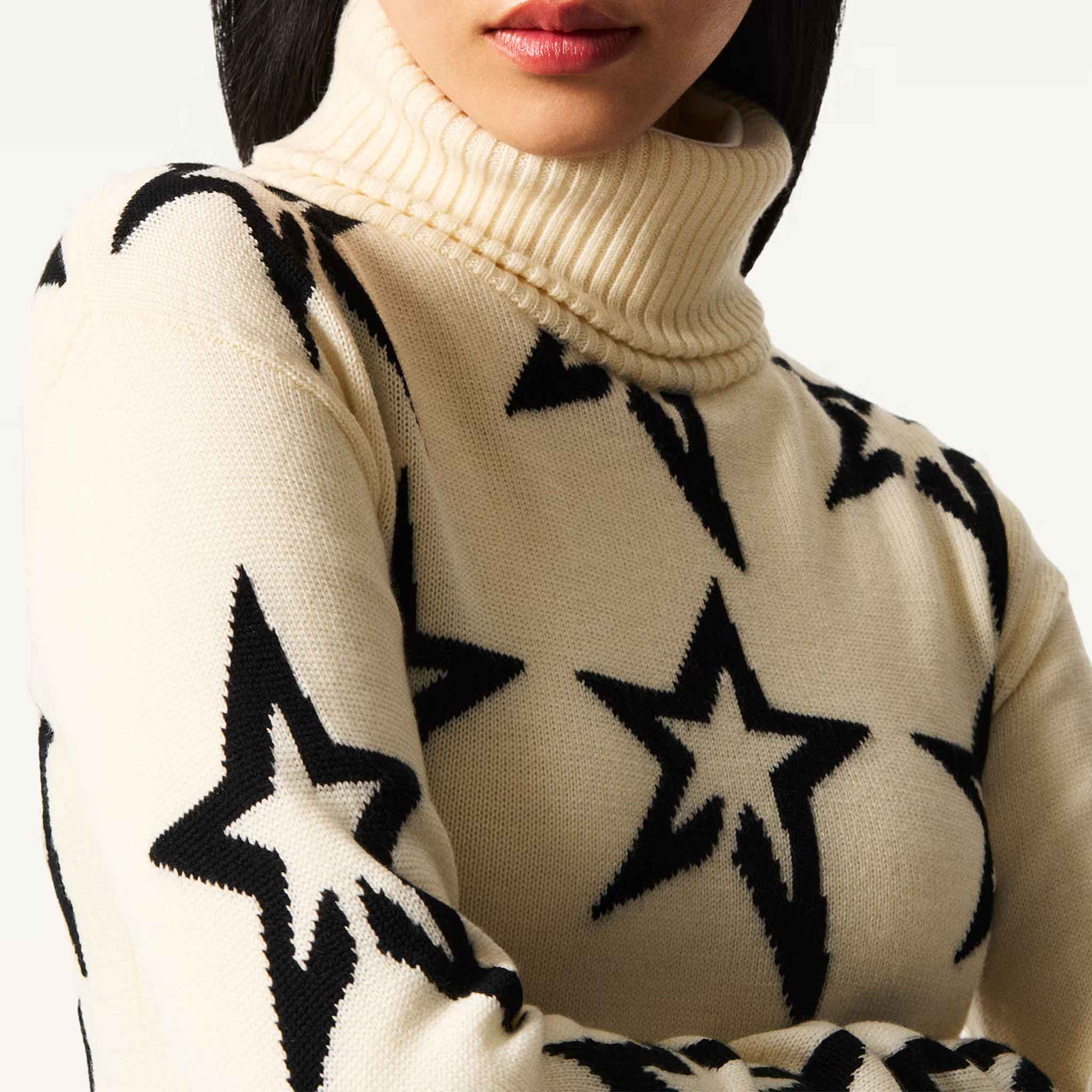 Star Dust Sweater in White - London Ski Co.