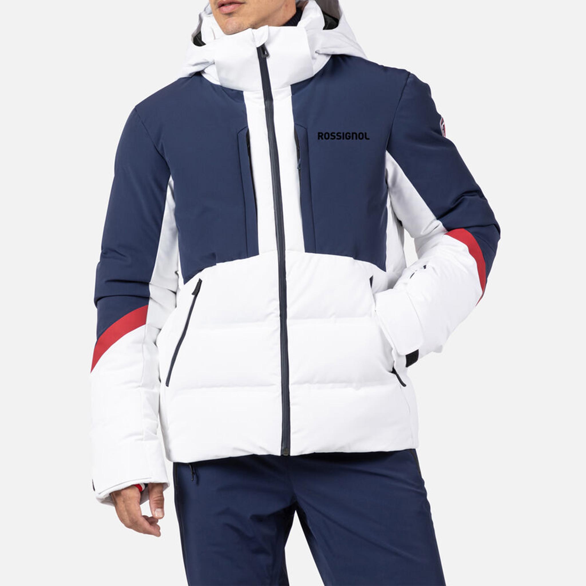 Ciastel Down Ski Jacket in White/Navy