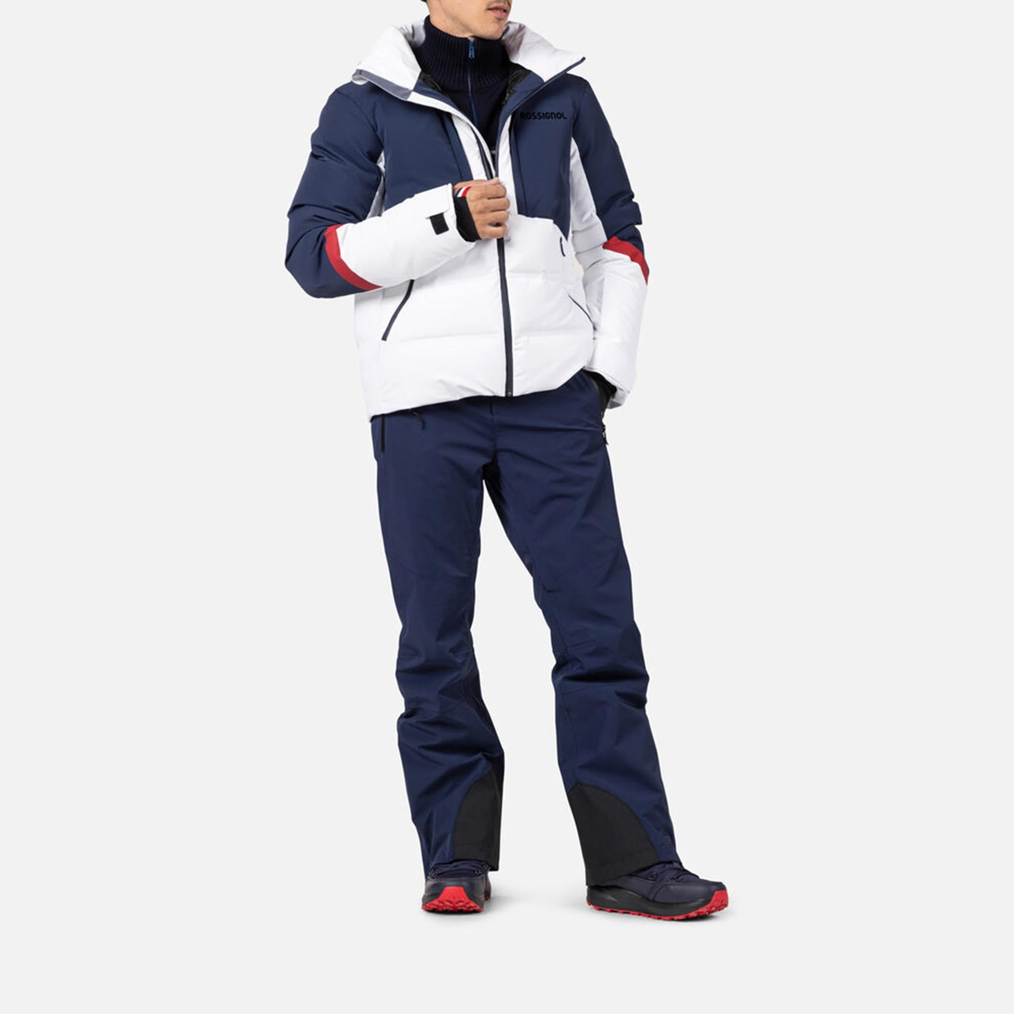 Ciastel Down Ski Jacket in White/Navy