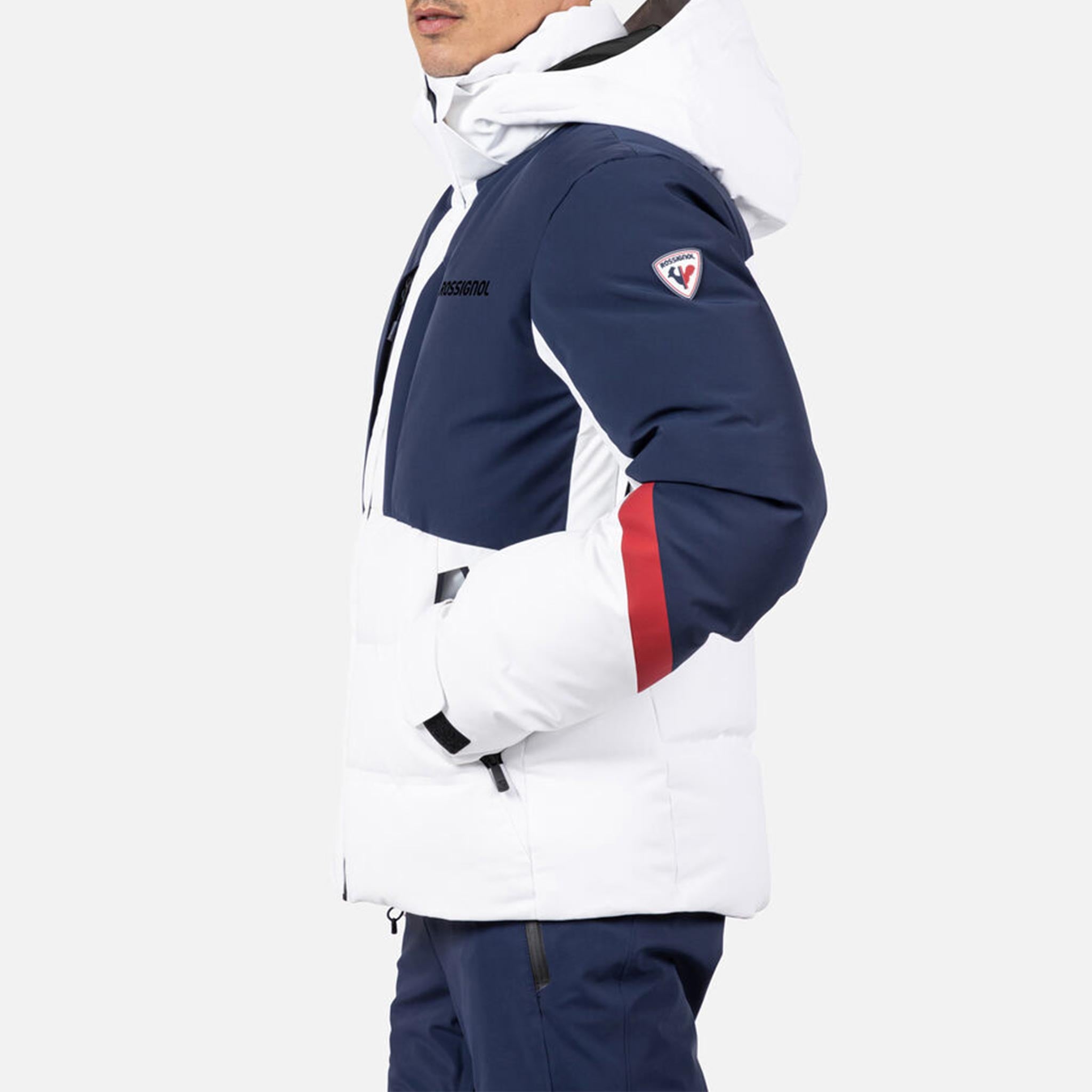 Ciastel Down Ski Jacket in White/Navy