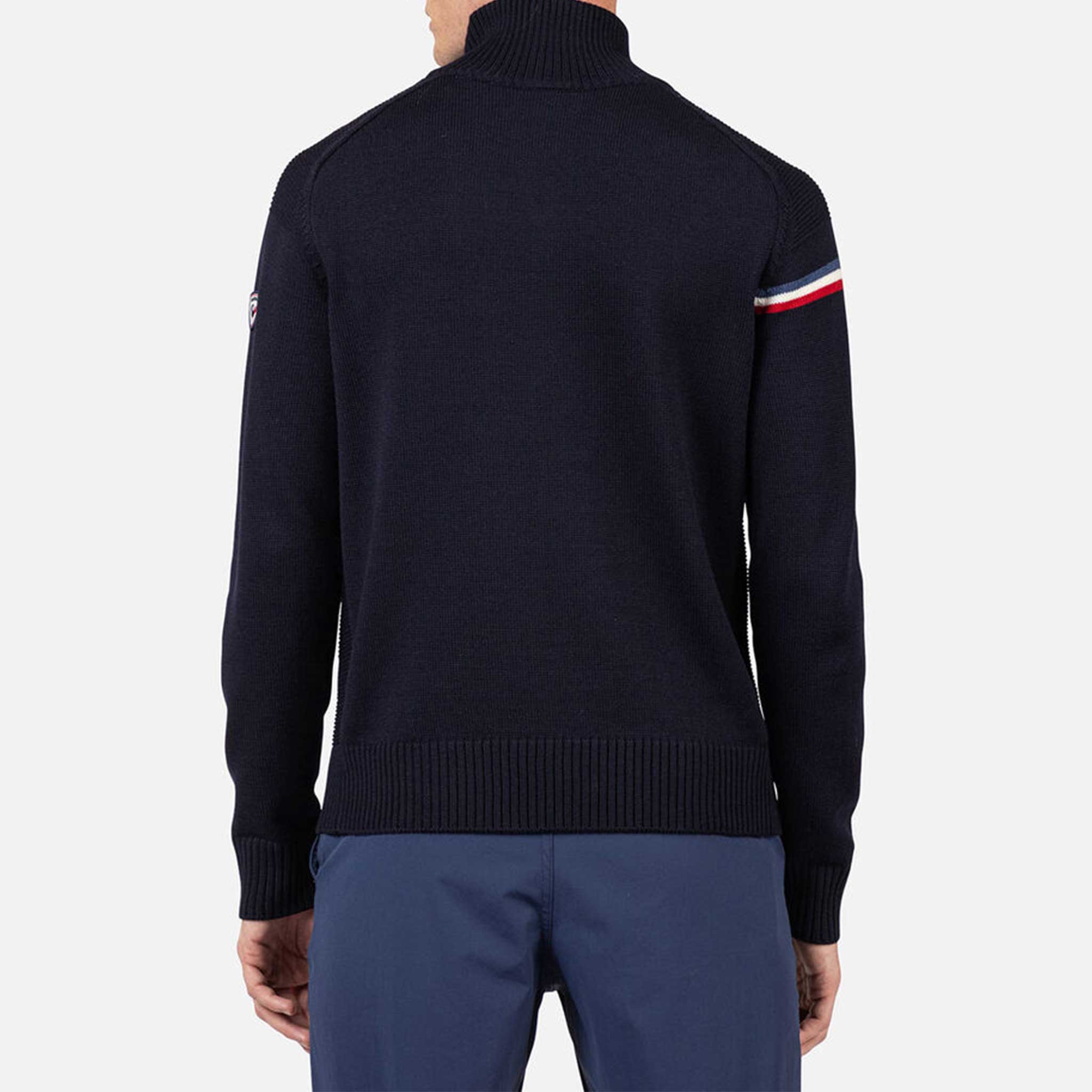 Odysseus Half Zip Sweater in Dark Navy