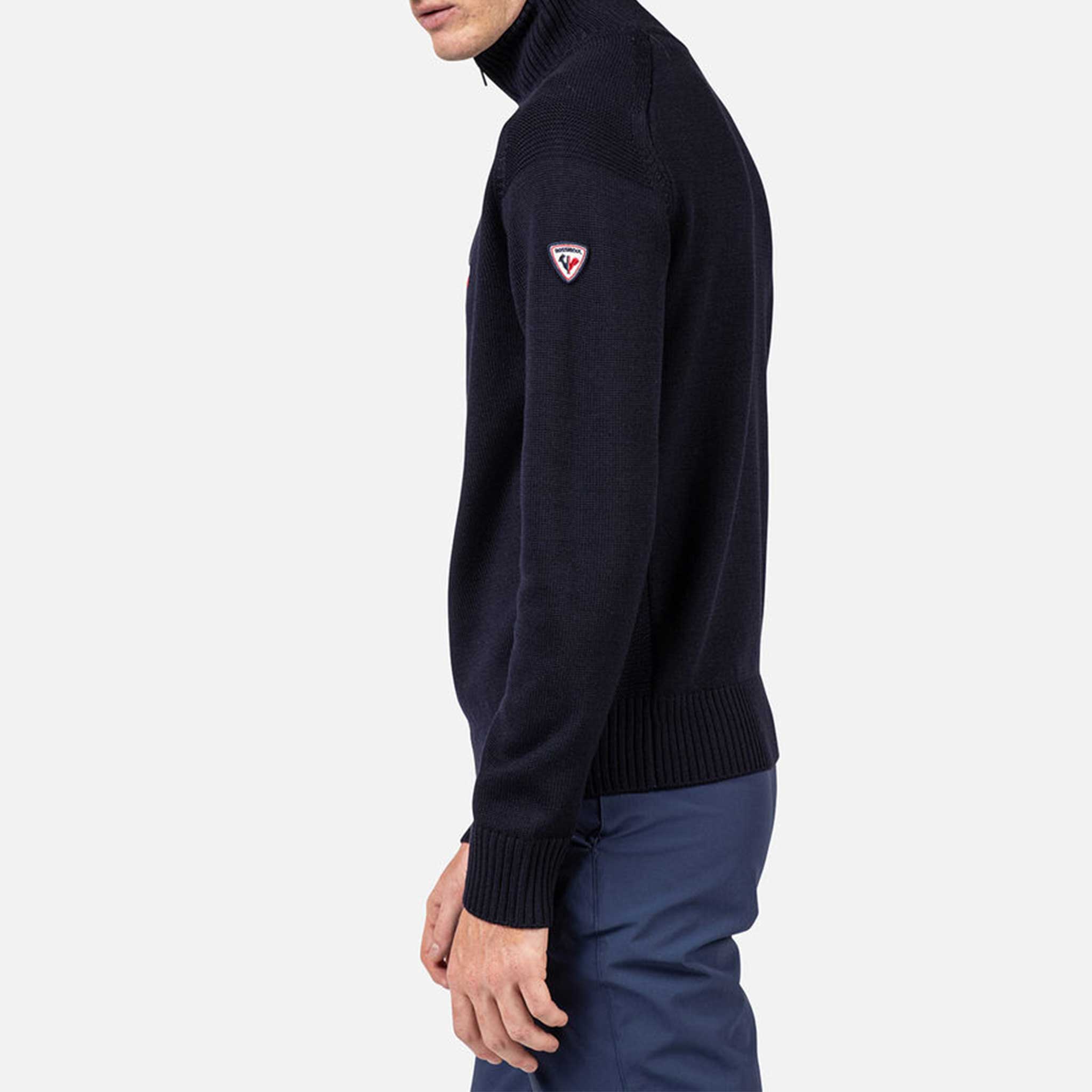 Odysseus Half Zip Sweater in Dark Navy