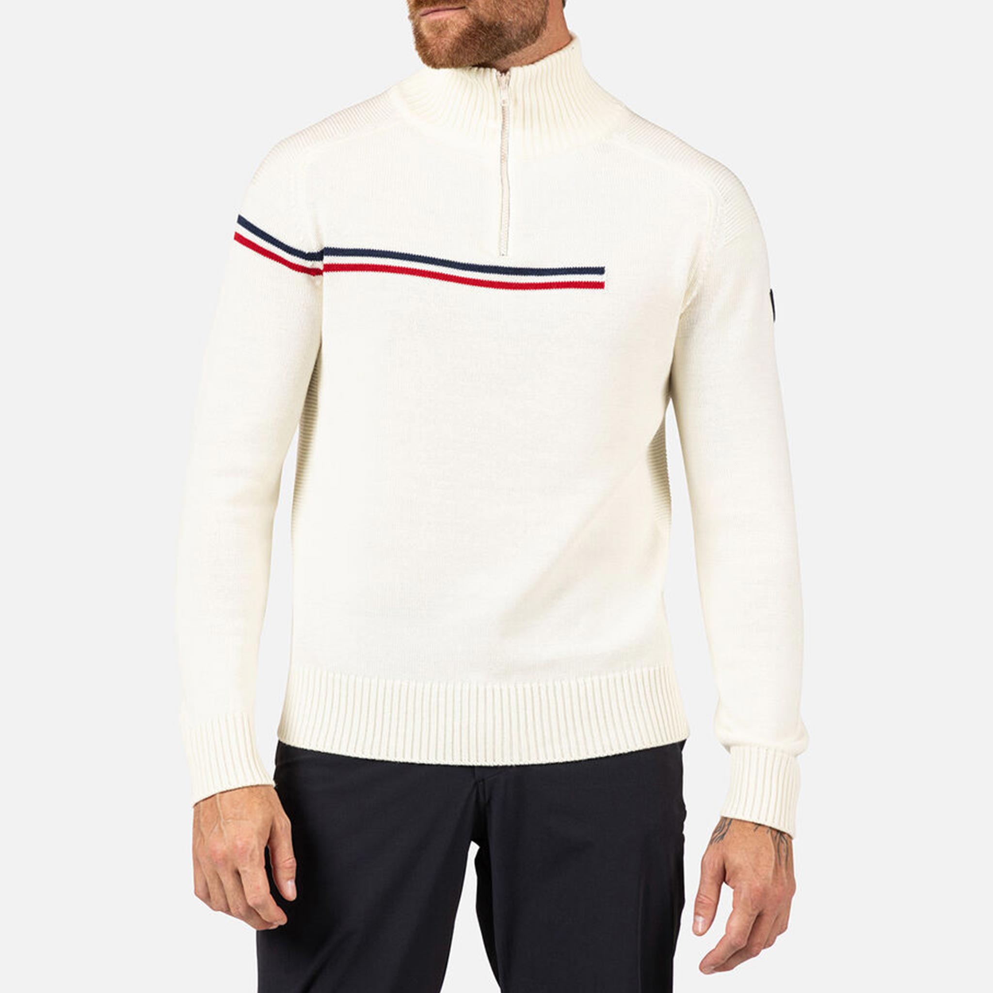 Odysseus Half Zip Sweater in Nature White