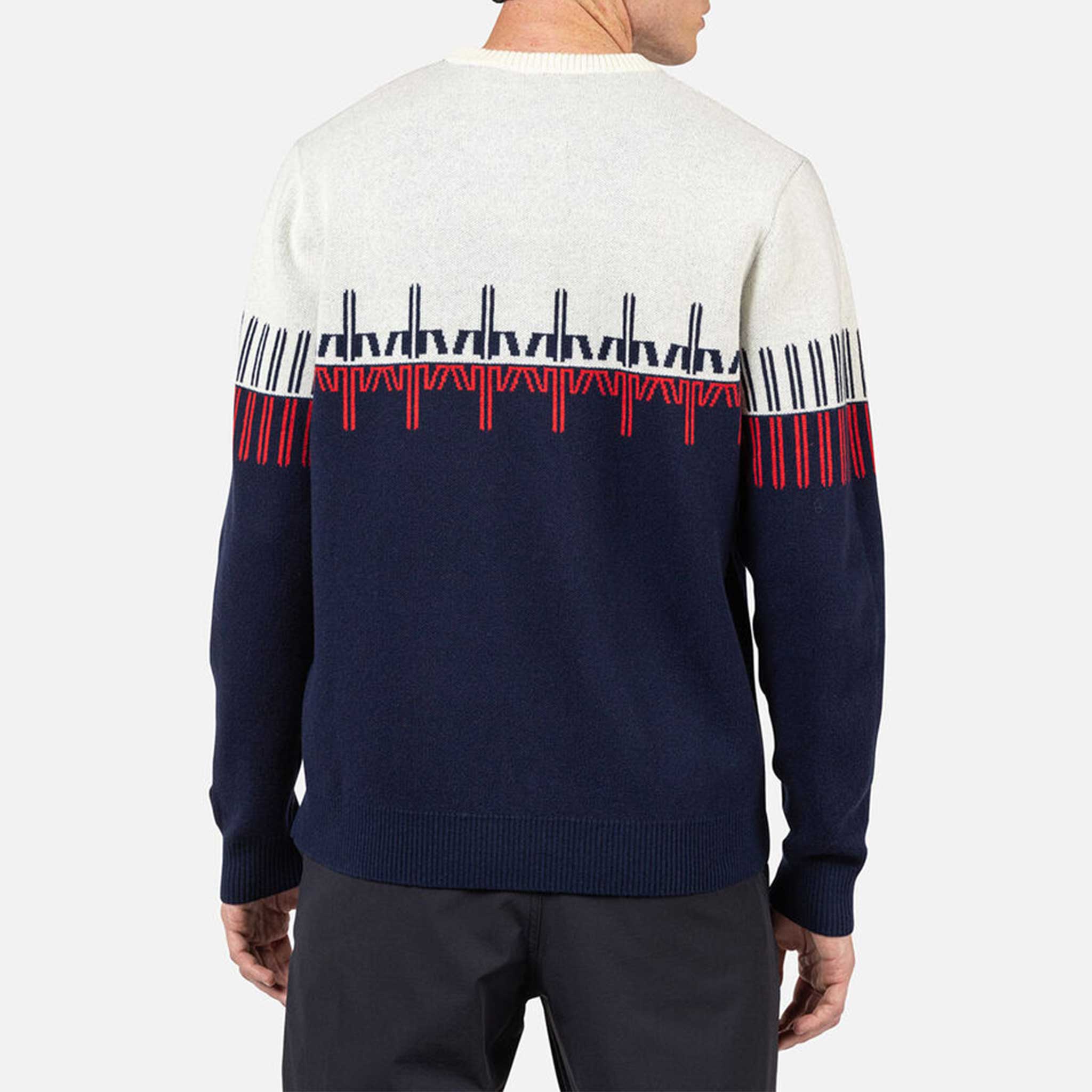 Patterned Sweater in Dark Navy