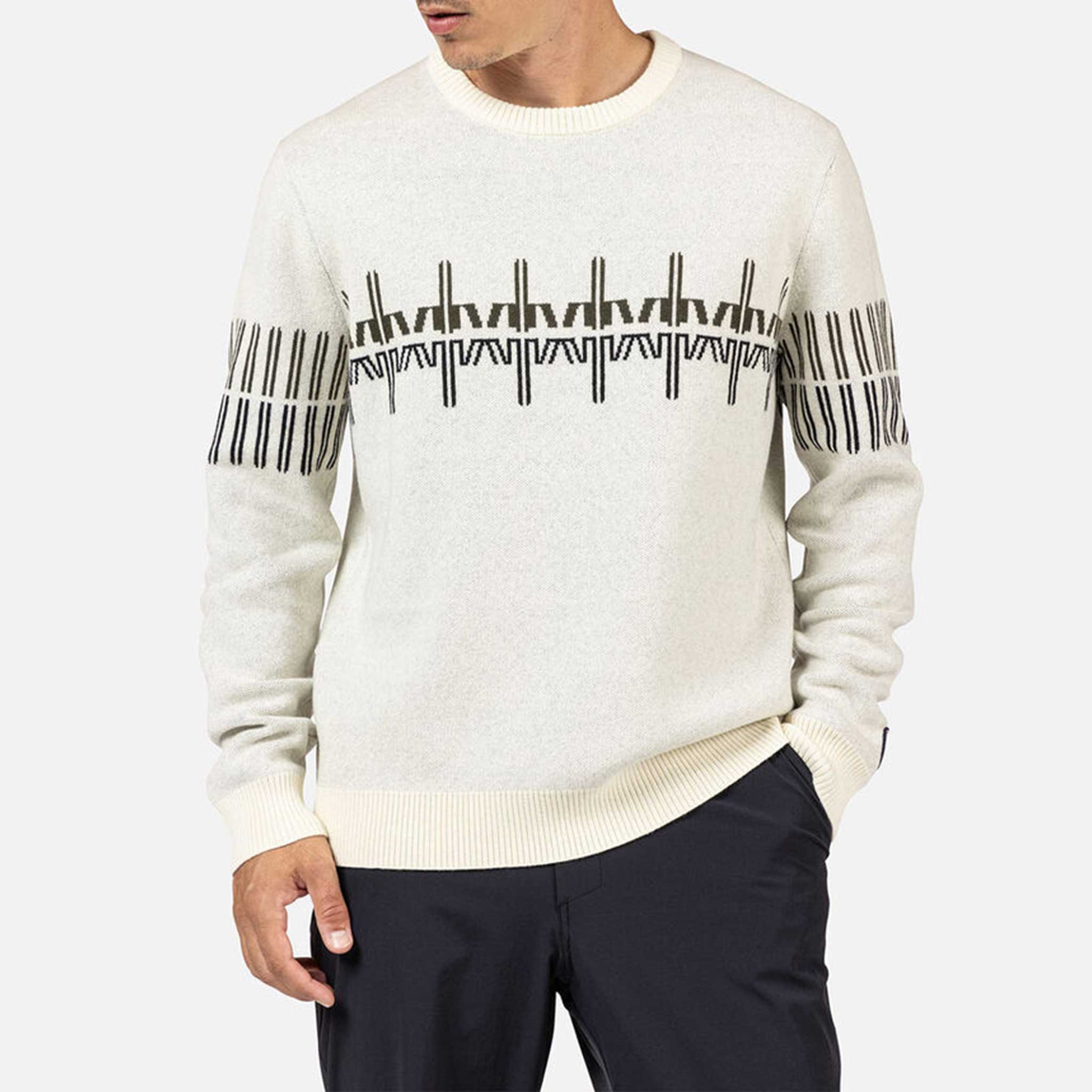 Patterned Sweater in Nature White