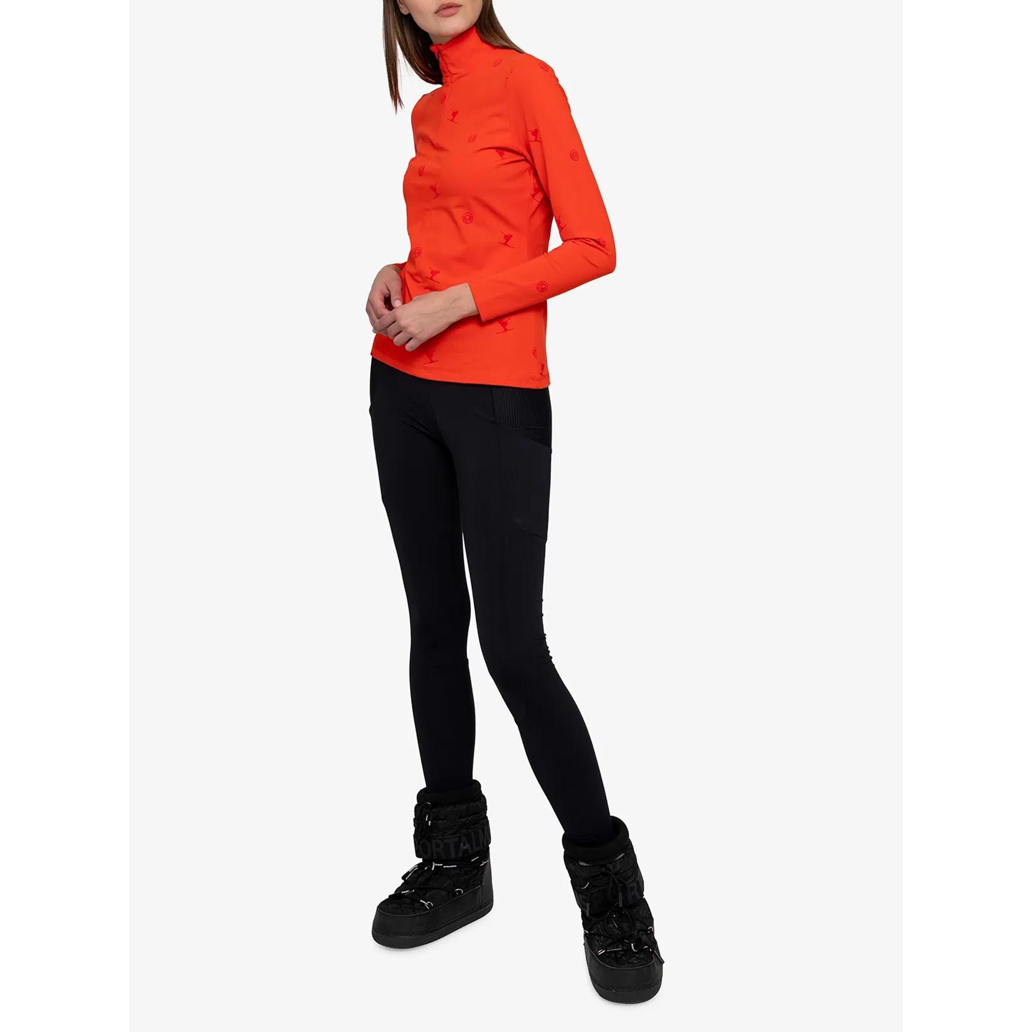 Helsinki Half Zip in Bright Orange