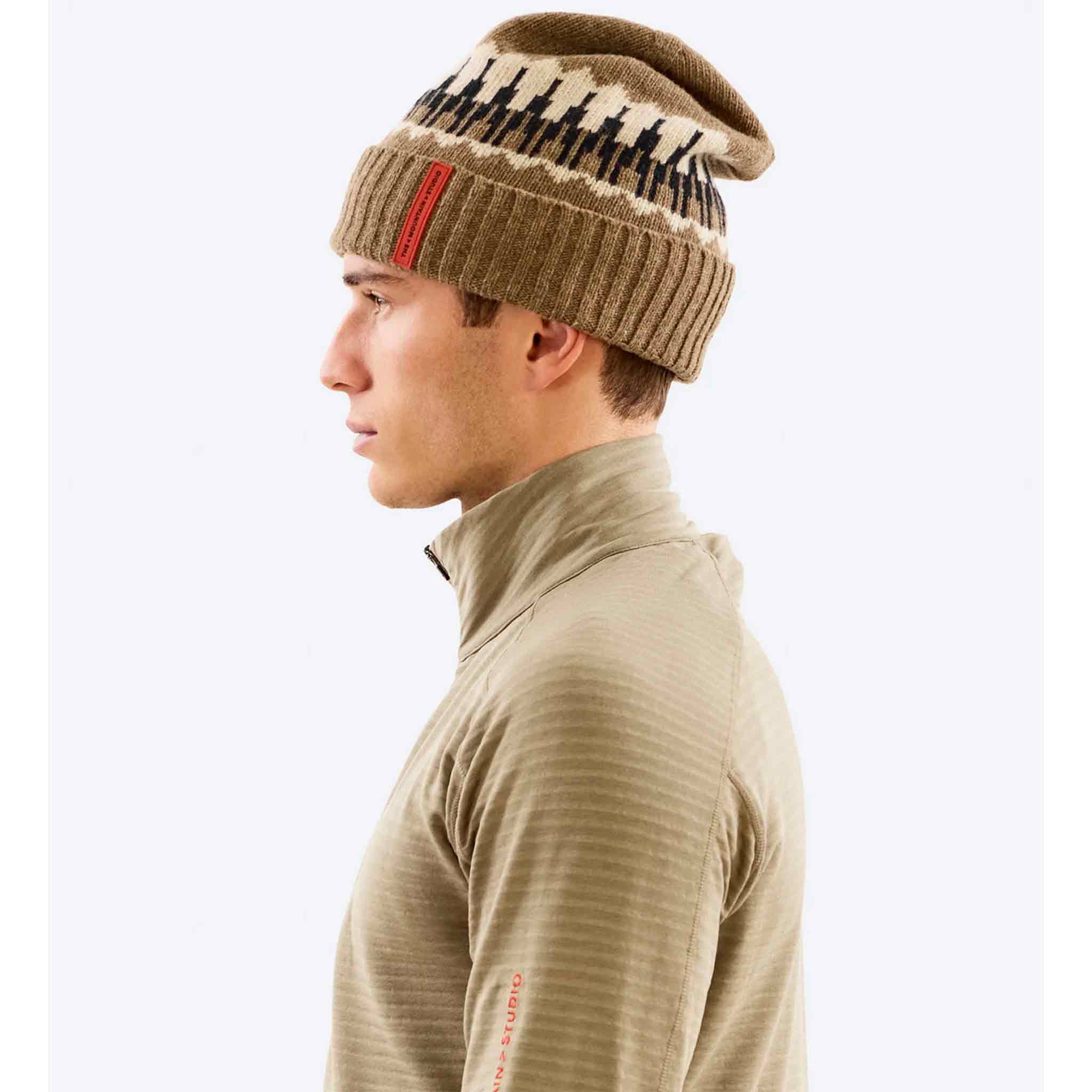 Lambswool Beanie in Brindle