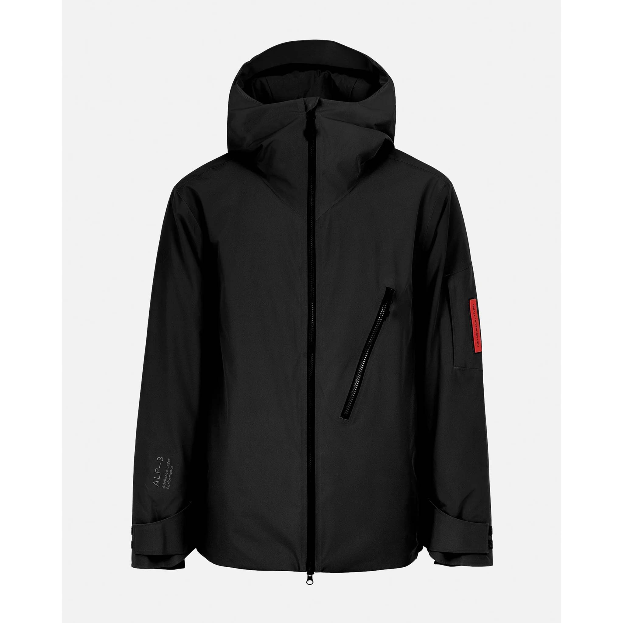 Stretch Insulated Ski Jacket in Black