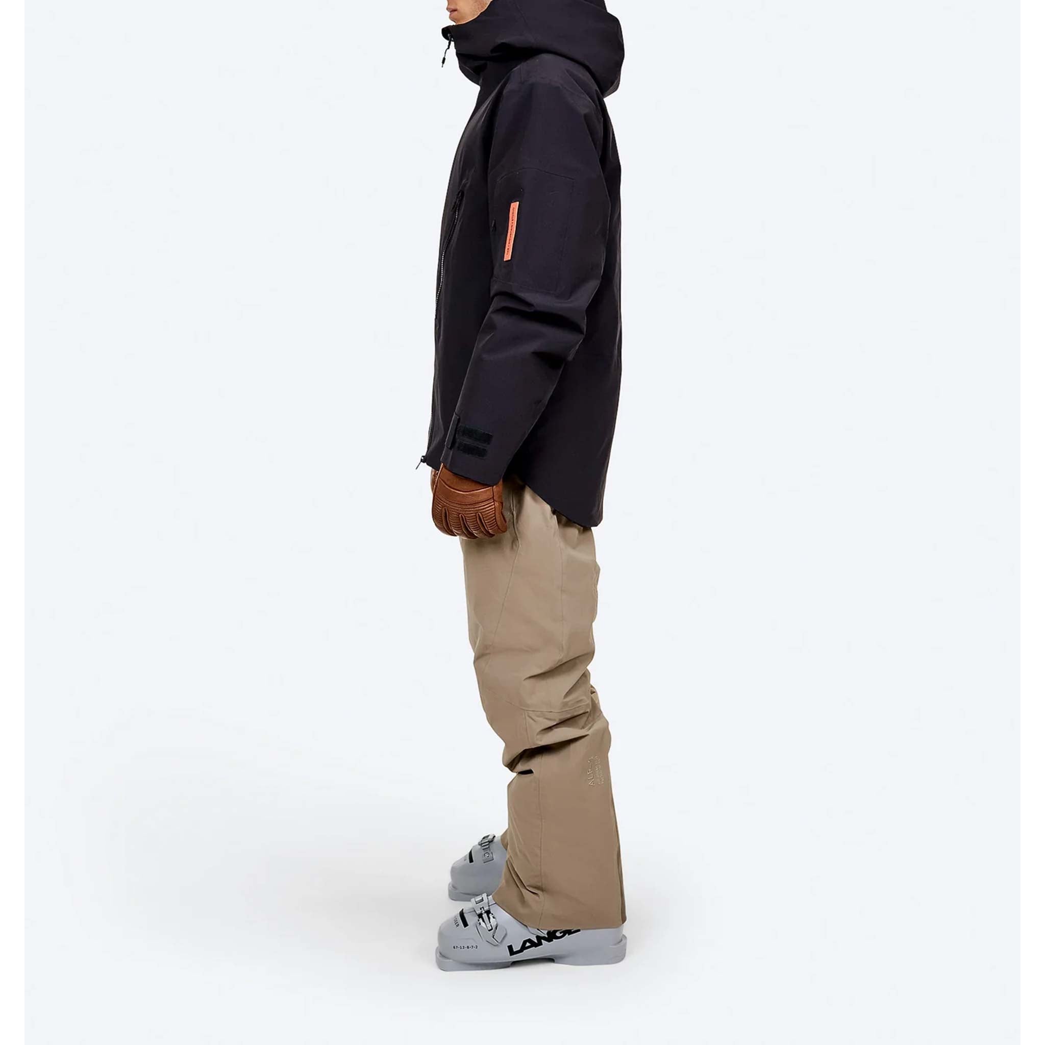 Stretch Insulated Ski Jacket in Black