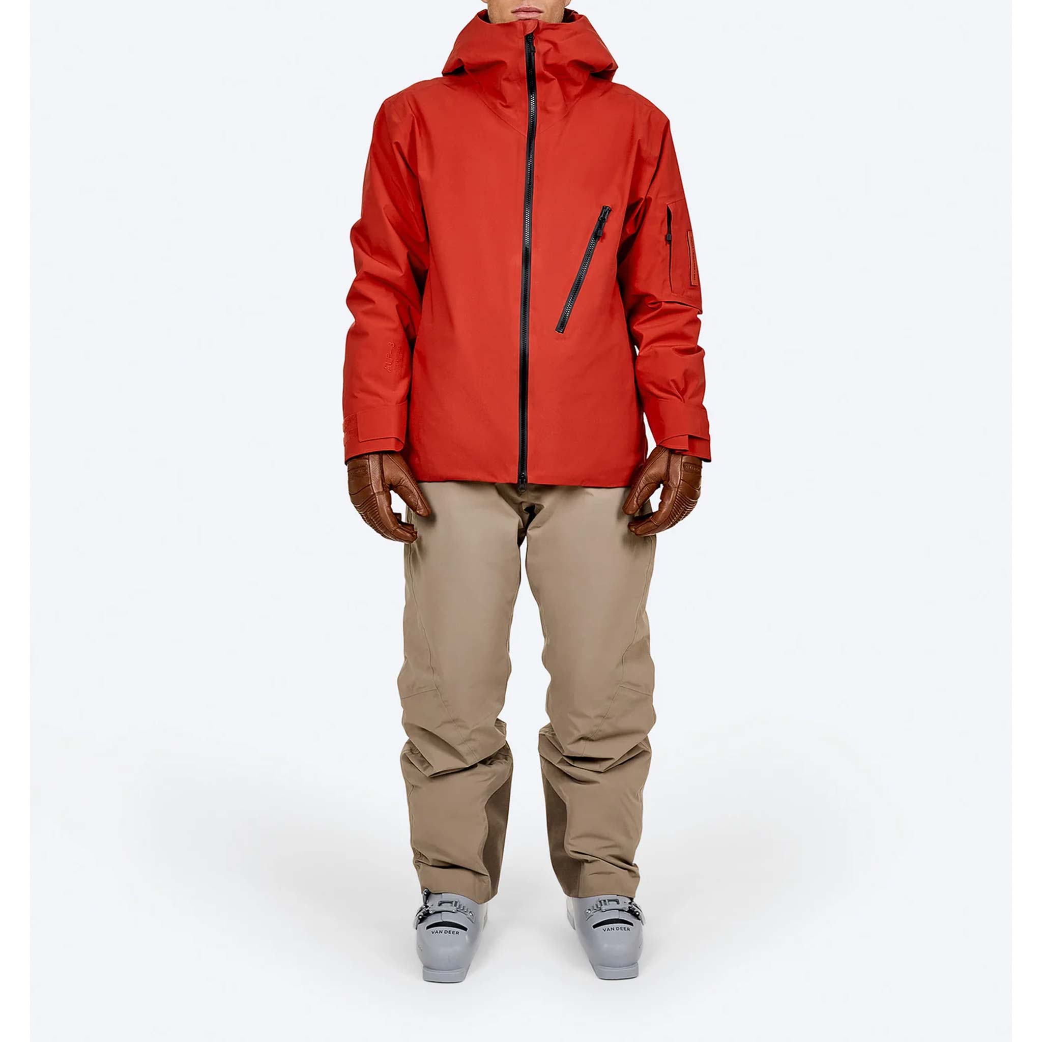 Stretch Insulated Ski Jacket in Red