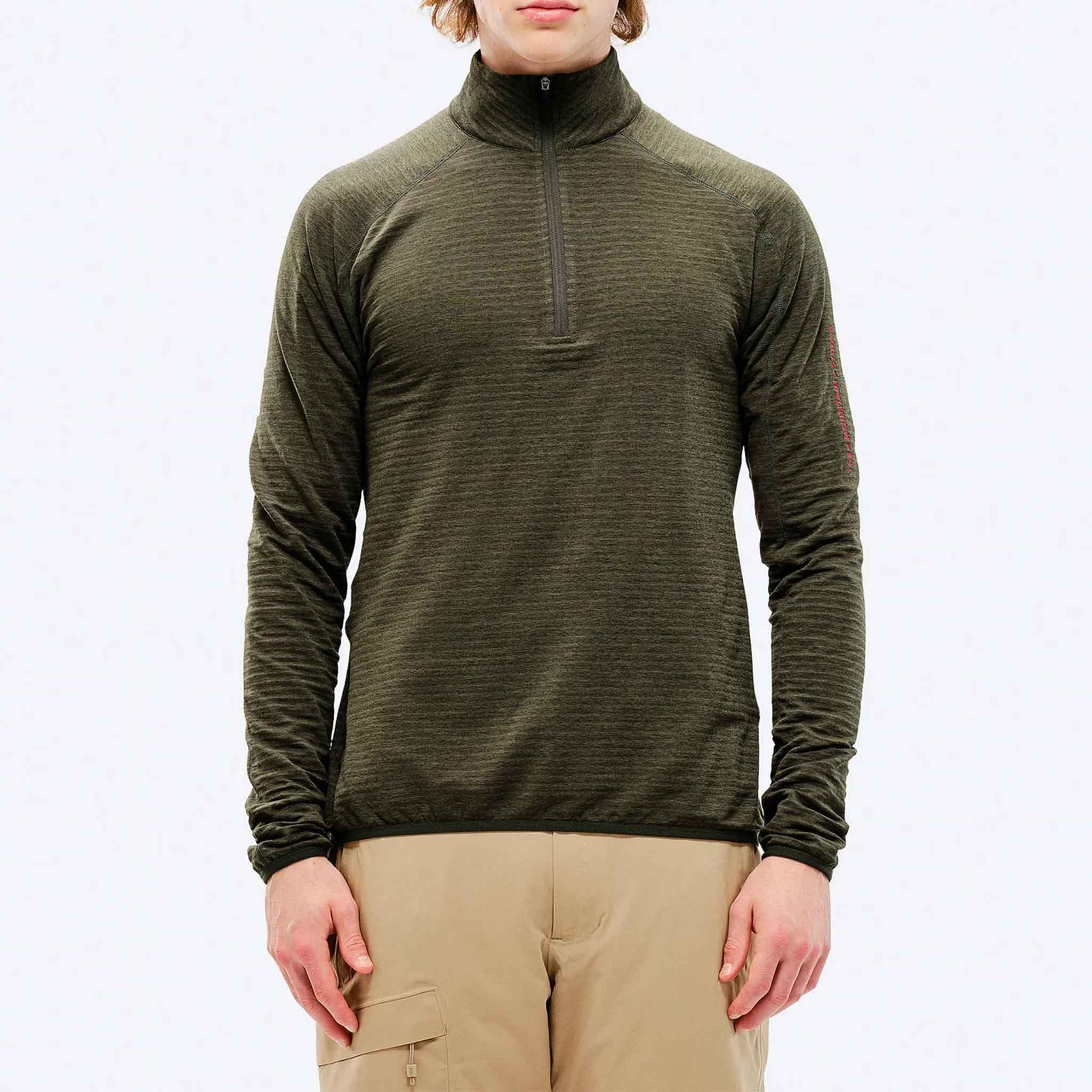 Tech Half Zip in Forest Green