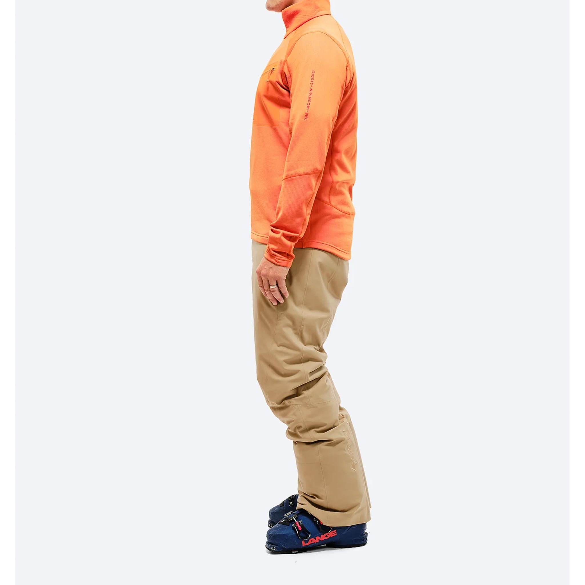 Techno Half Zip Midlayer in Burnt Orange