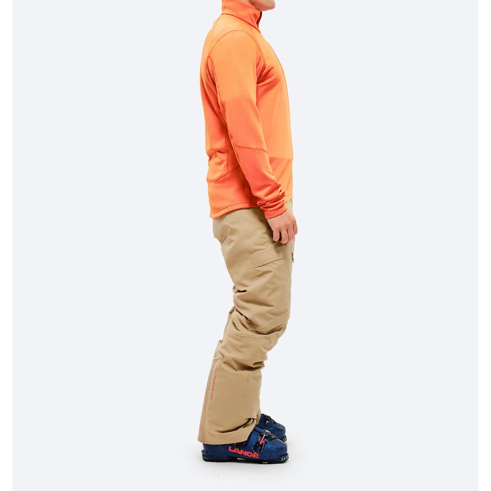 Techno Half Zip Midlayer in Burnt Orange