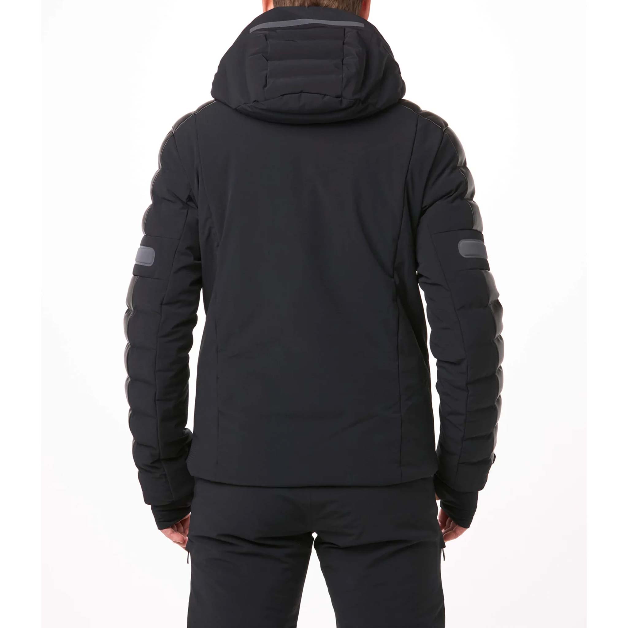 Gideon Faux Leather Ski Jacket in Black