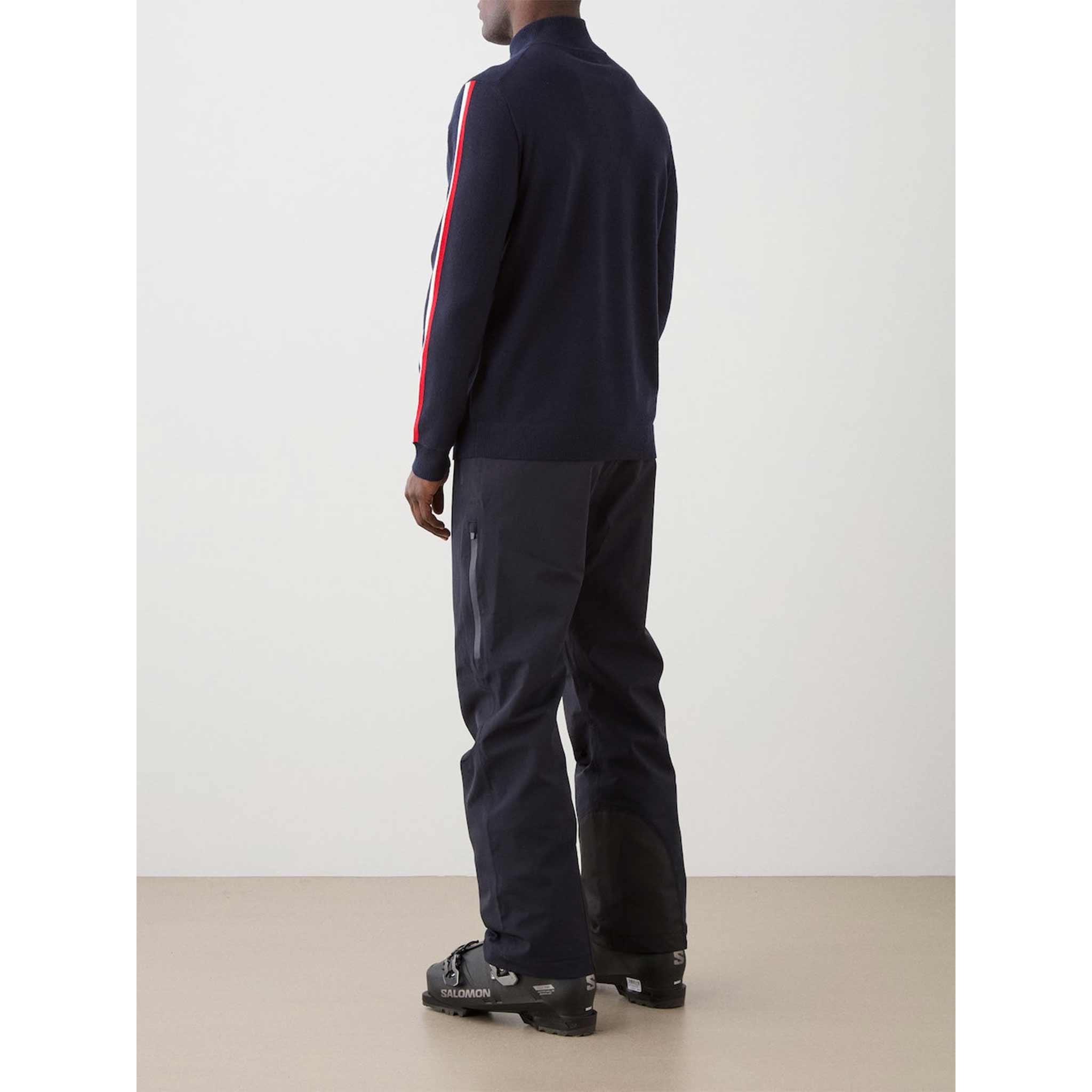 Freebird Zipup Sweater in Navy