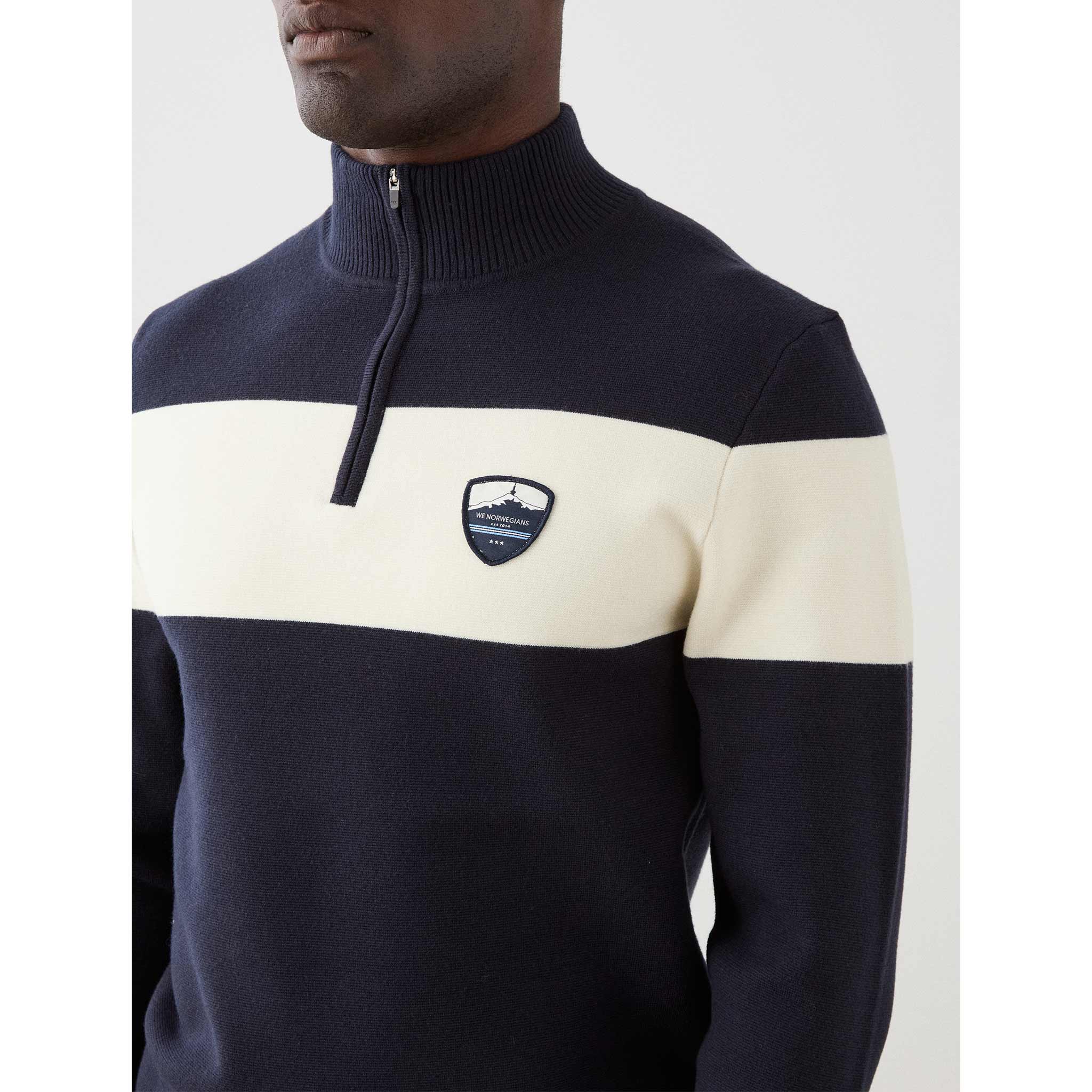 Holmenkollen Zipup Sweater in Navy