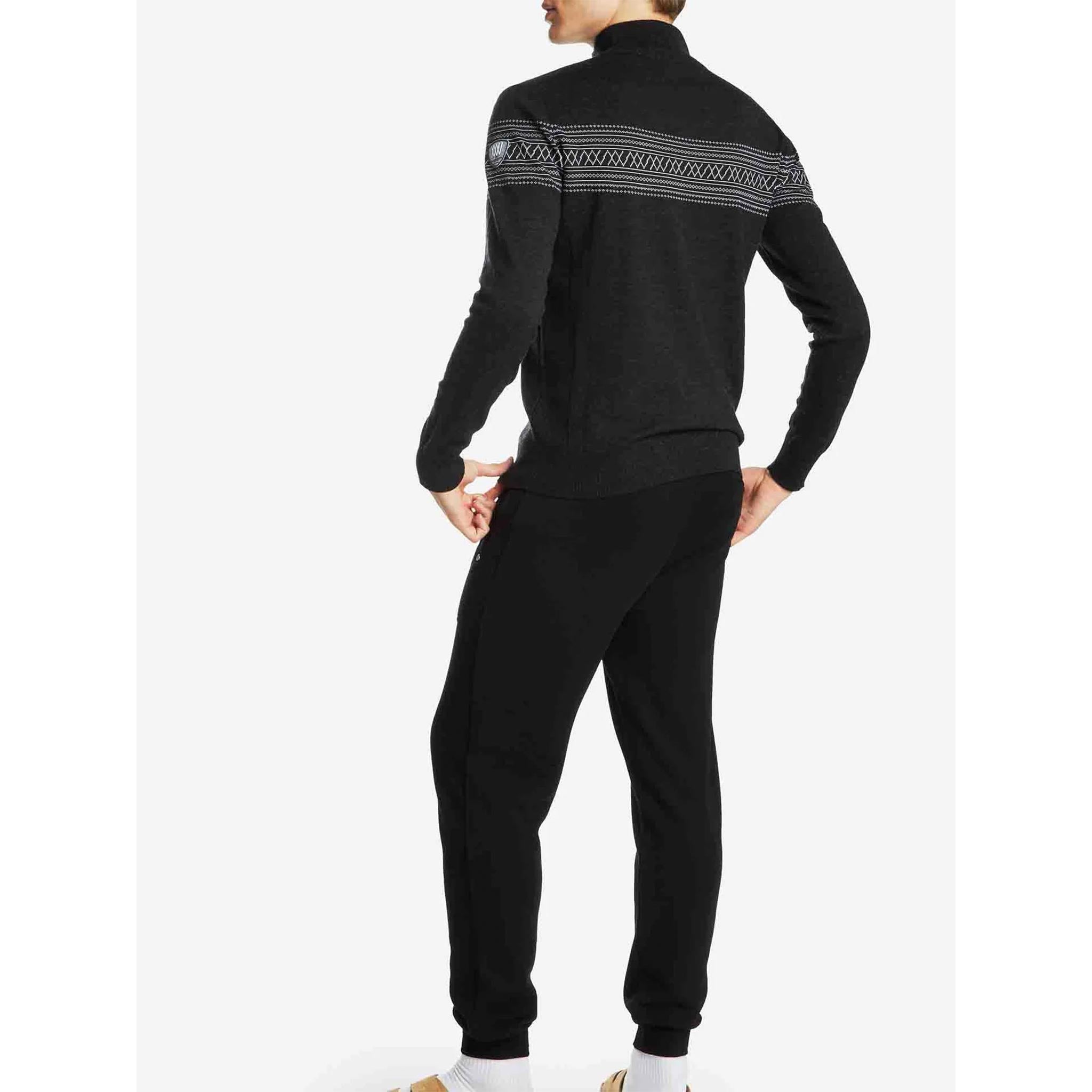 Signature Zipup Sweater in Black