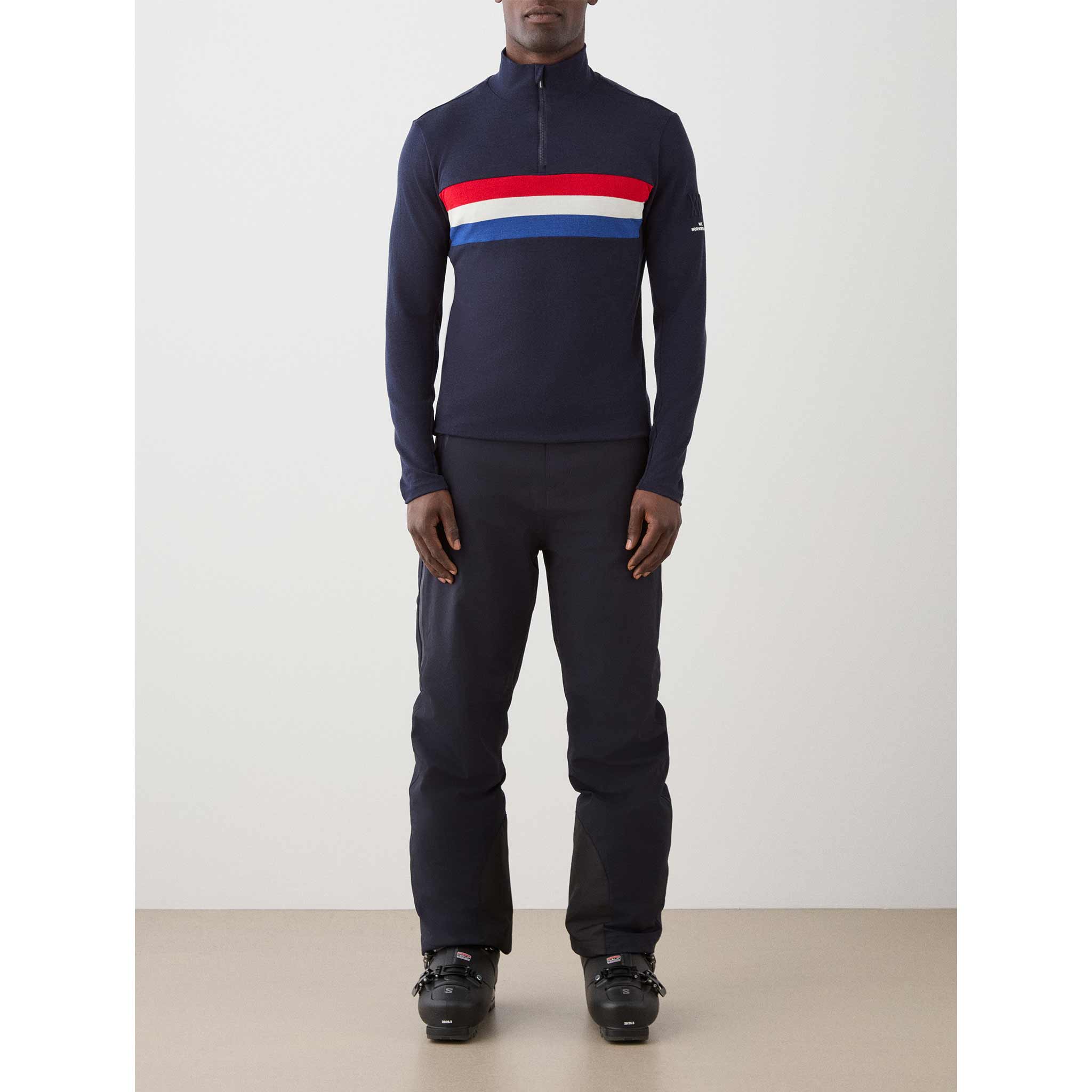 Ski Zipup Sweater in Navy