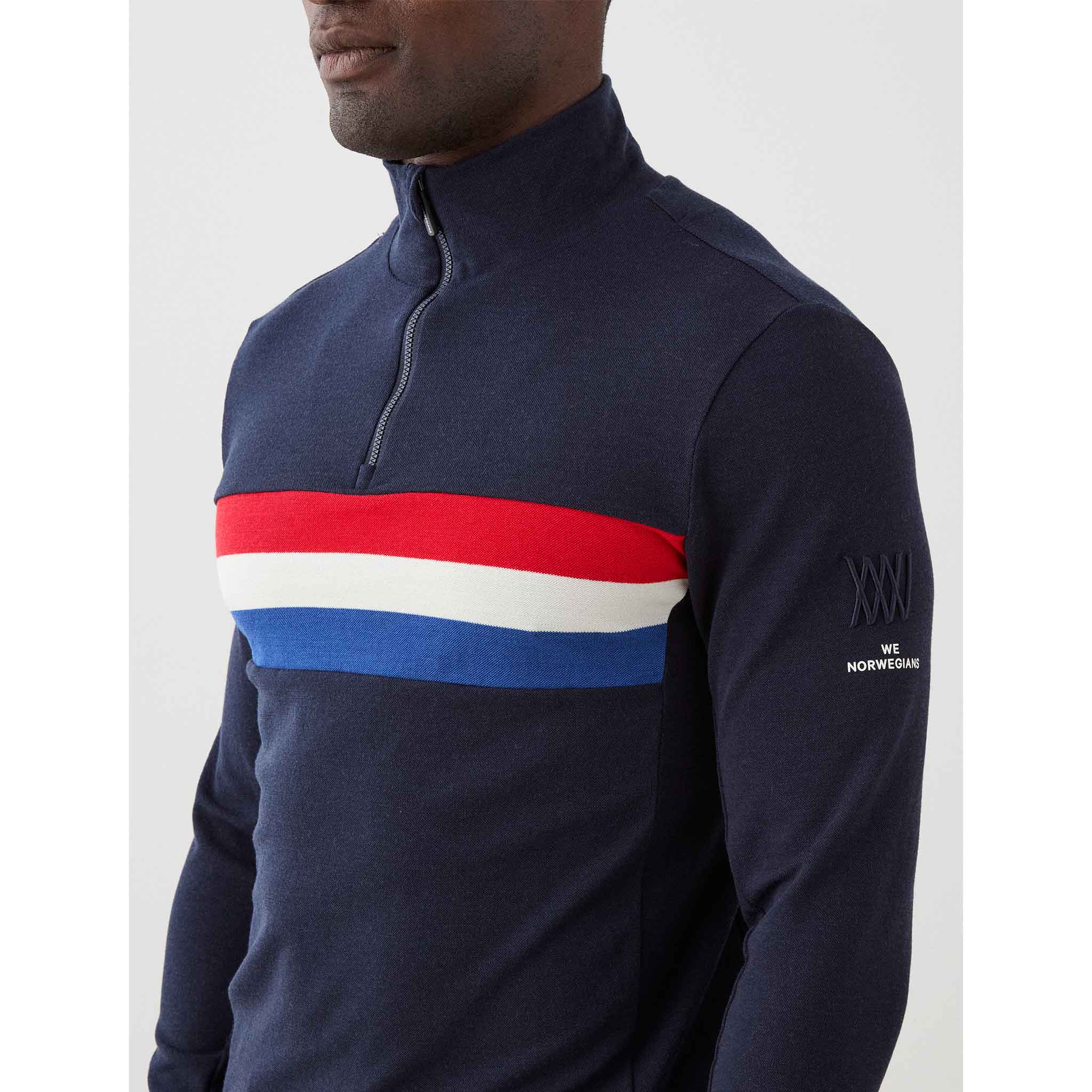 Ski Zipup Sweater in Navy