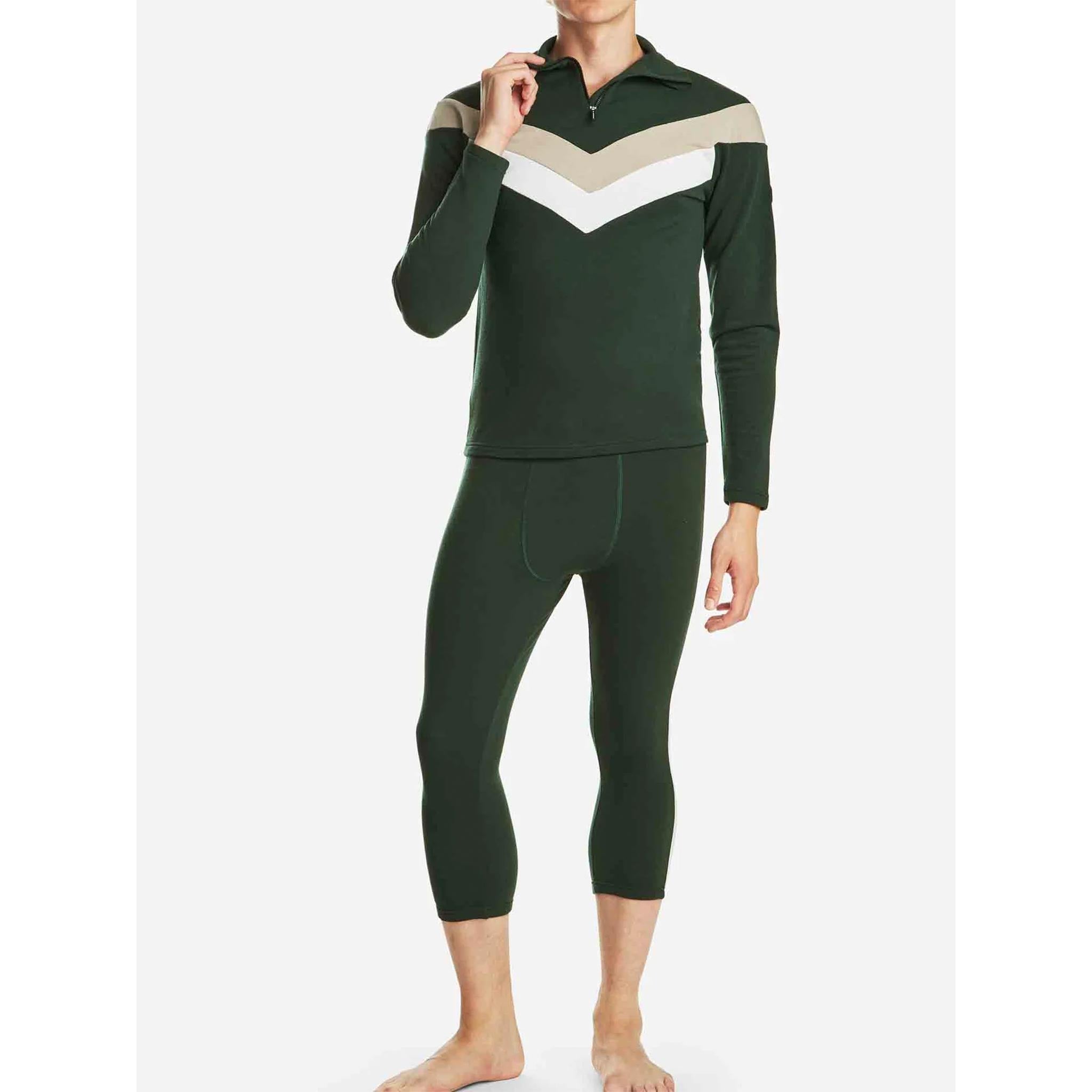 Voss Colblock Sweater in Olive