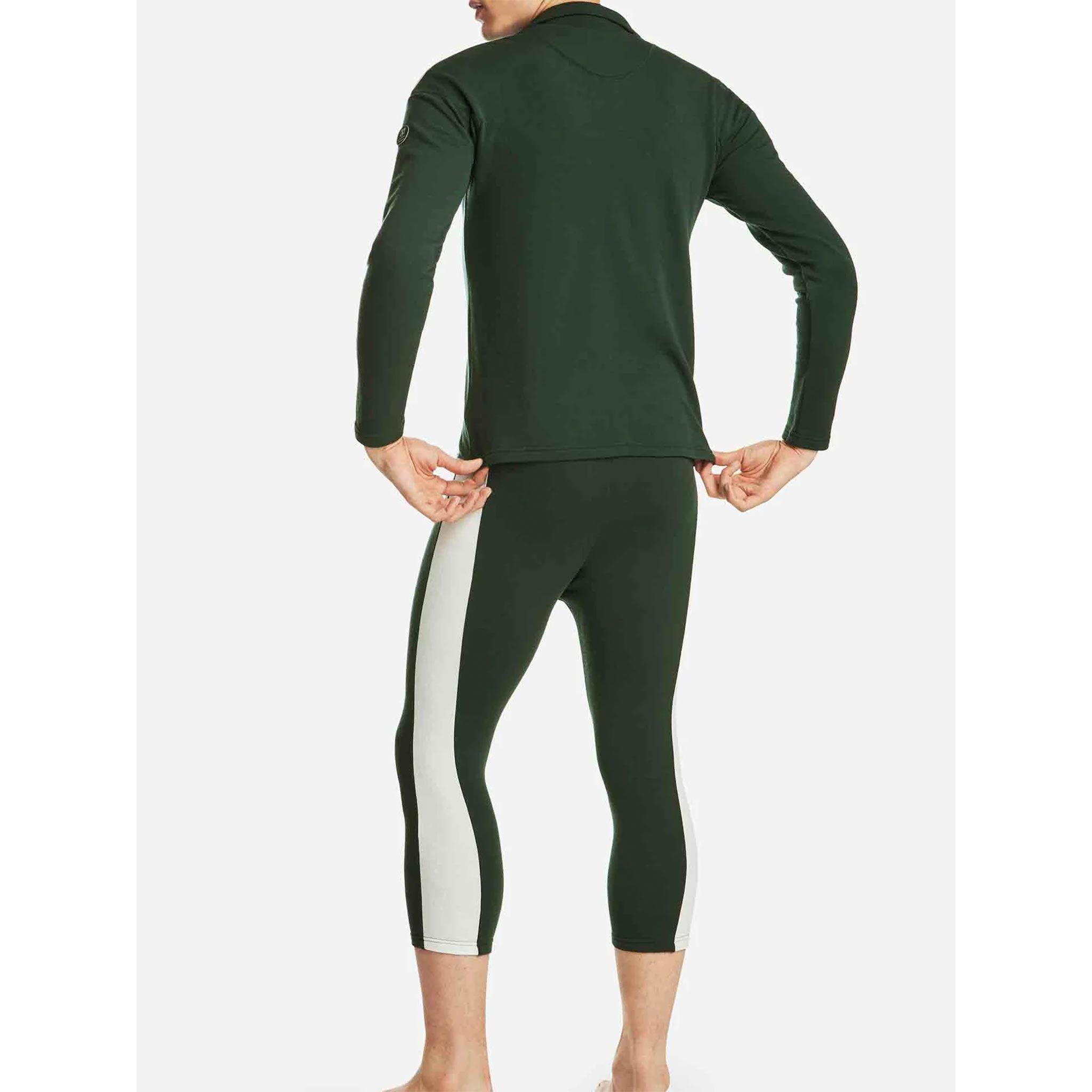 Voss Colblock Sweater in Olive