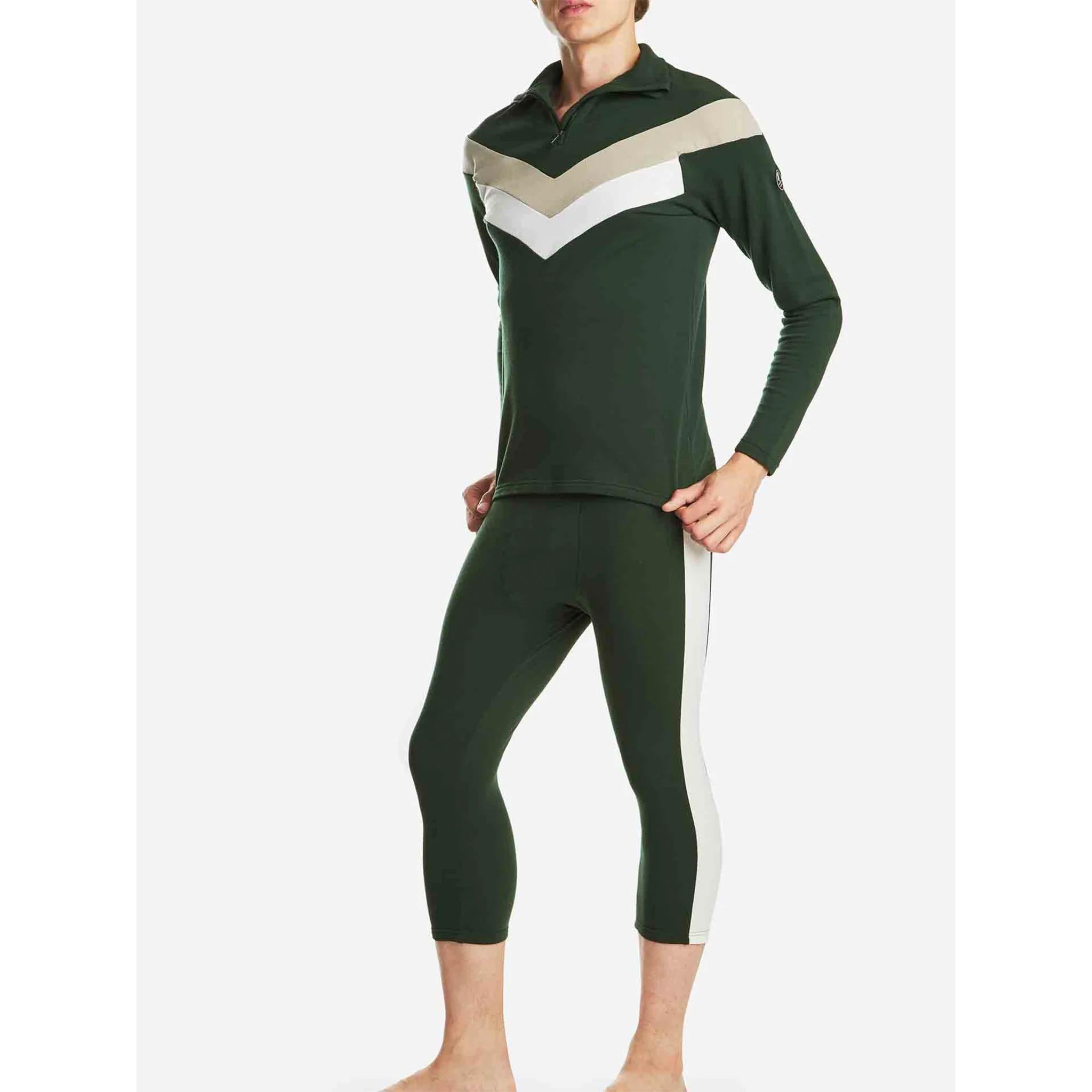 Voss Colblock Sweater in Olive