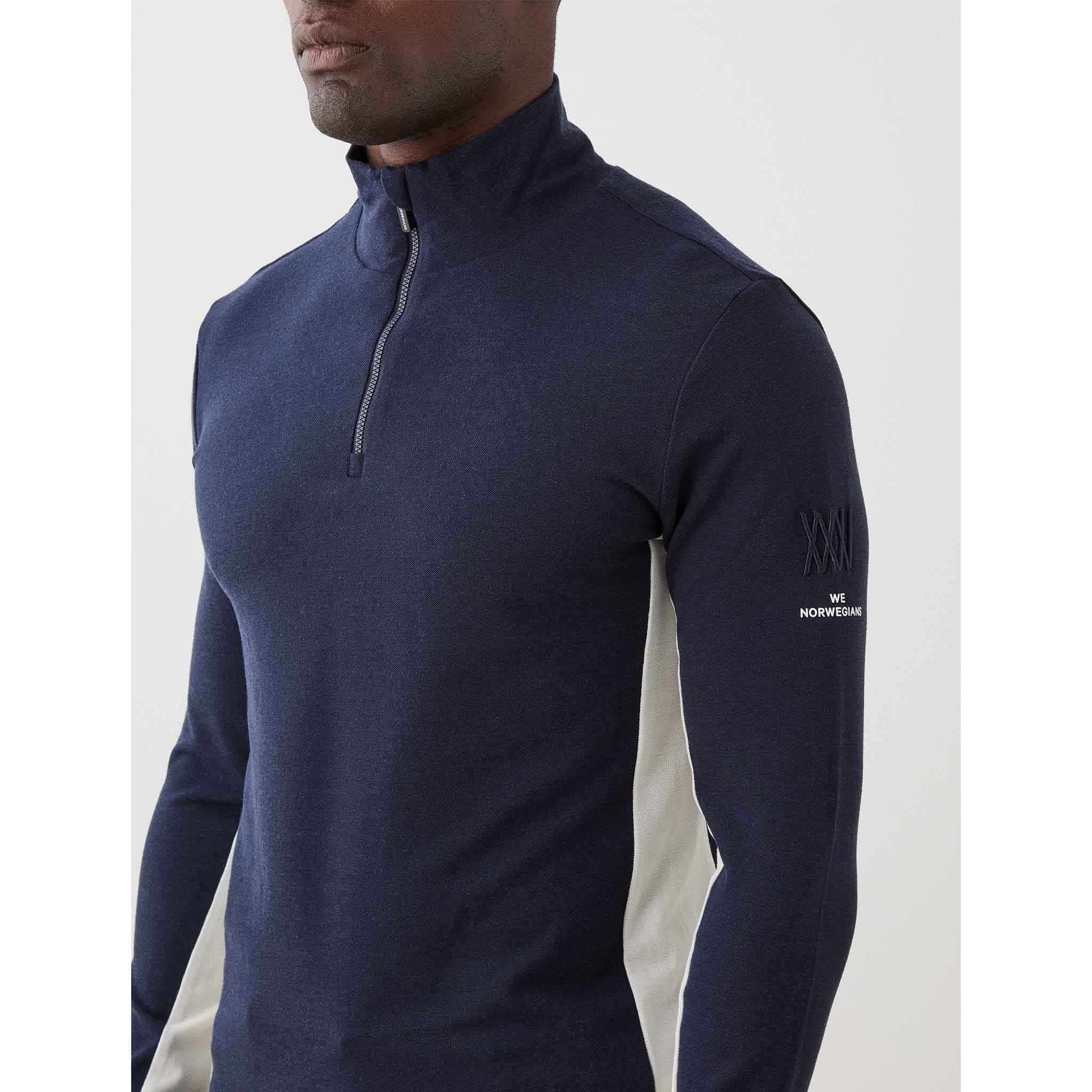 Voss Zipup Sweater in Navy
