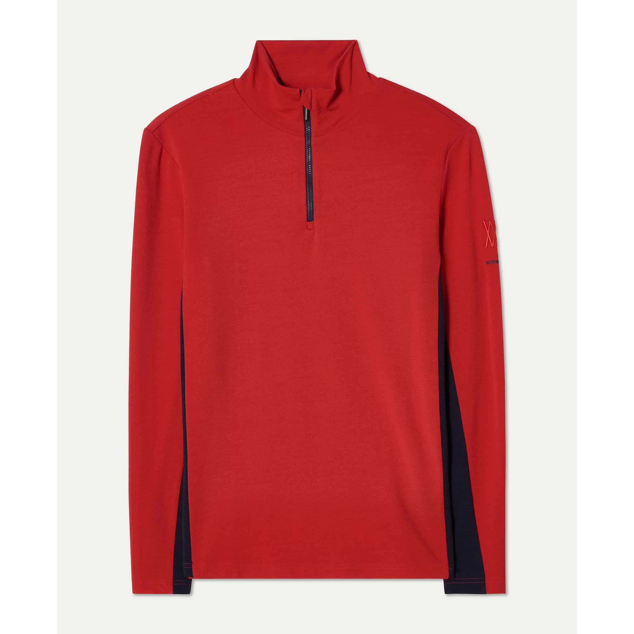 Voss Zipup Sweater in Red
