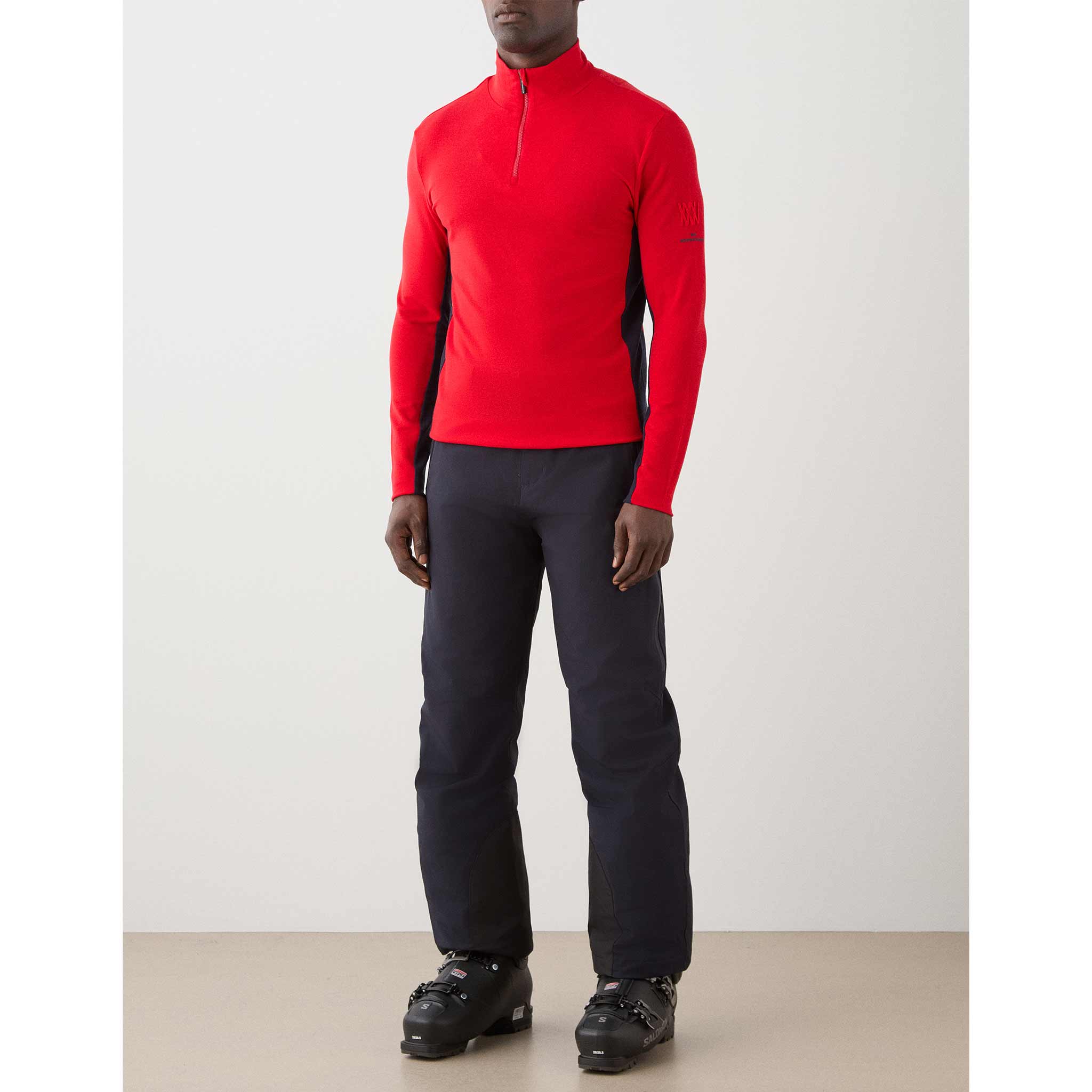 Voss Zipup Sweater in Red