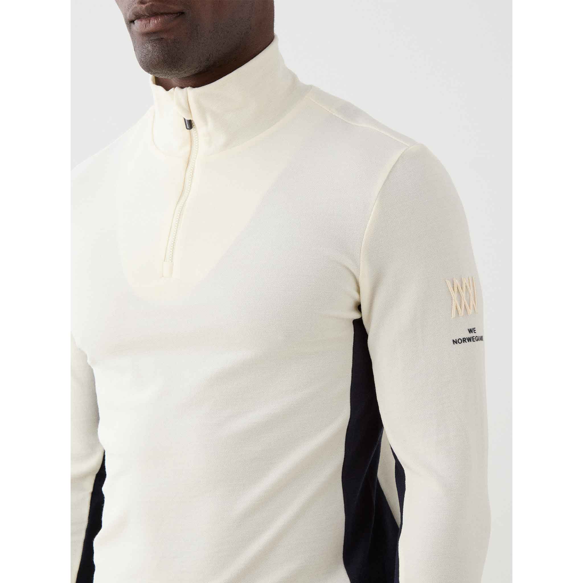 Voss Zipup Sweater in White