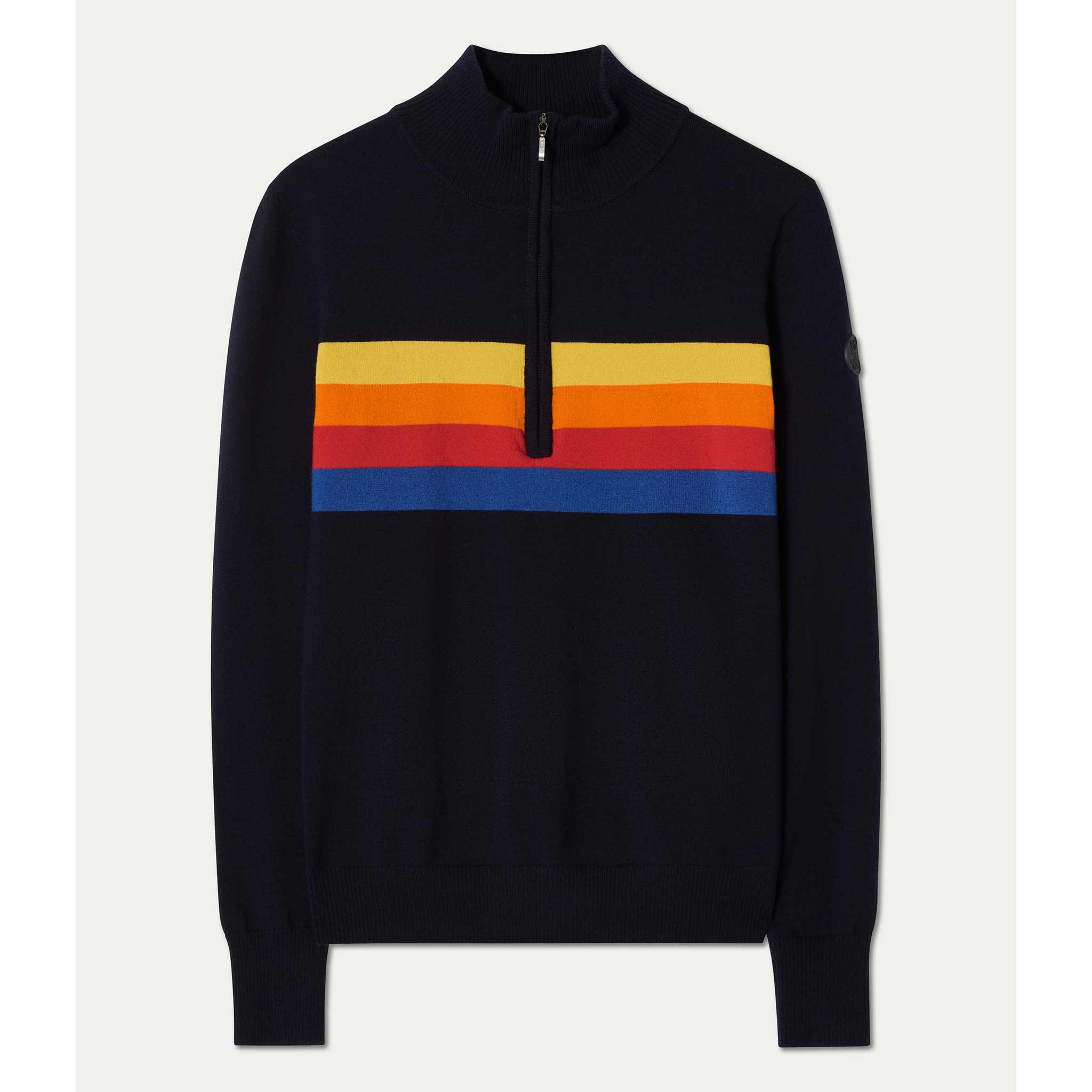 Freebird Zipup Sweater in Navy
