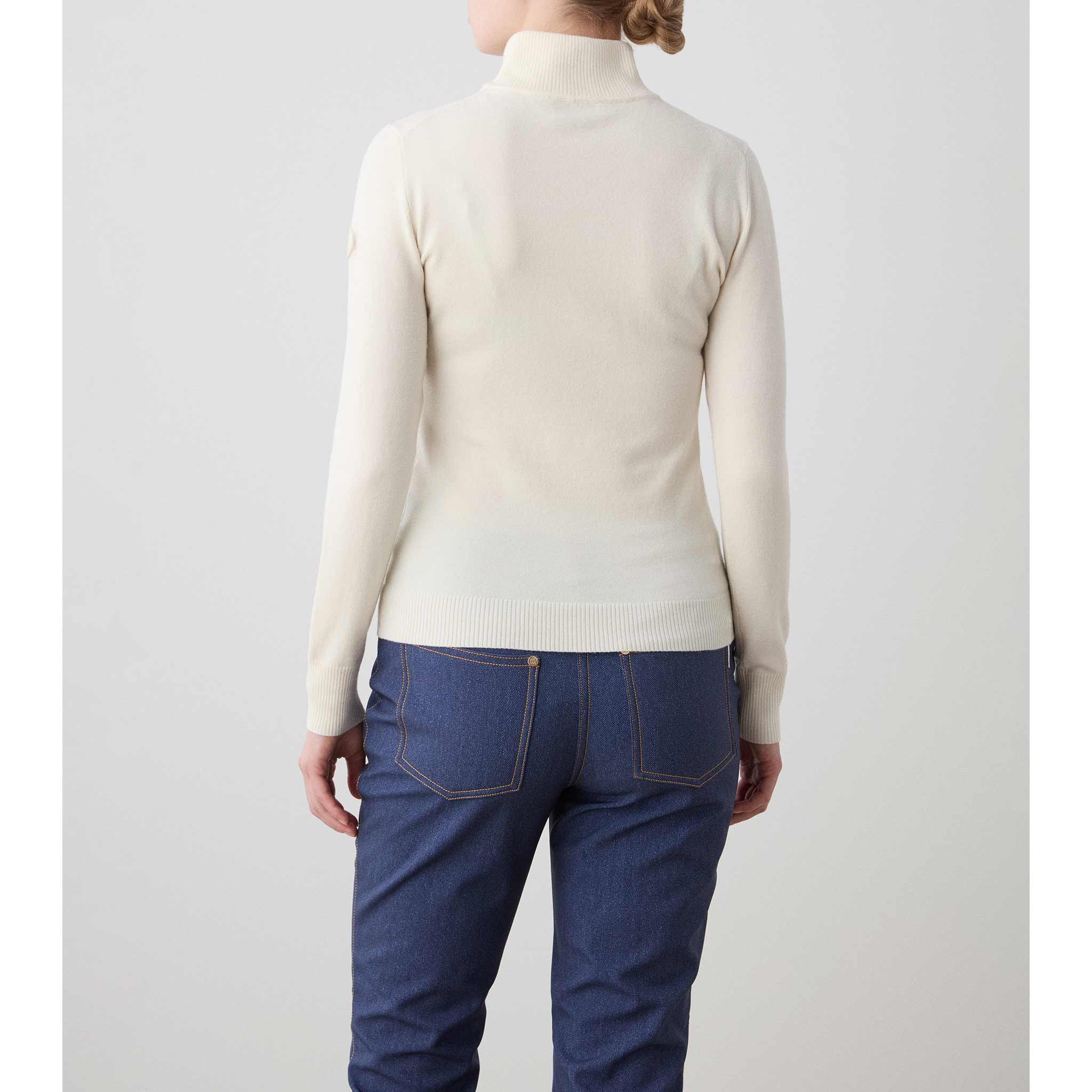 Freebird Zipup Sweater in White