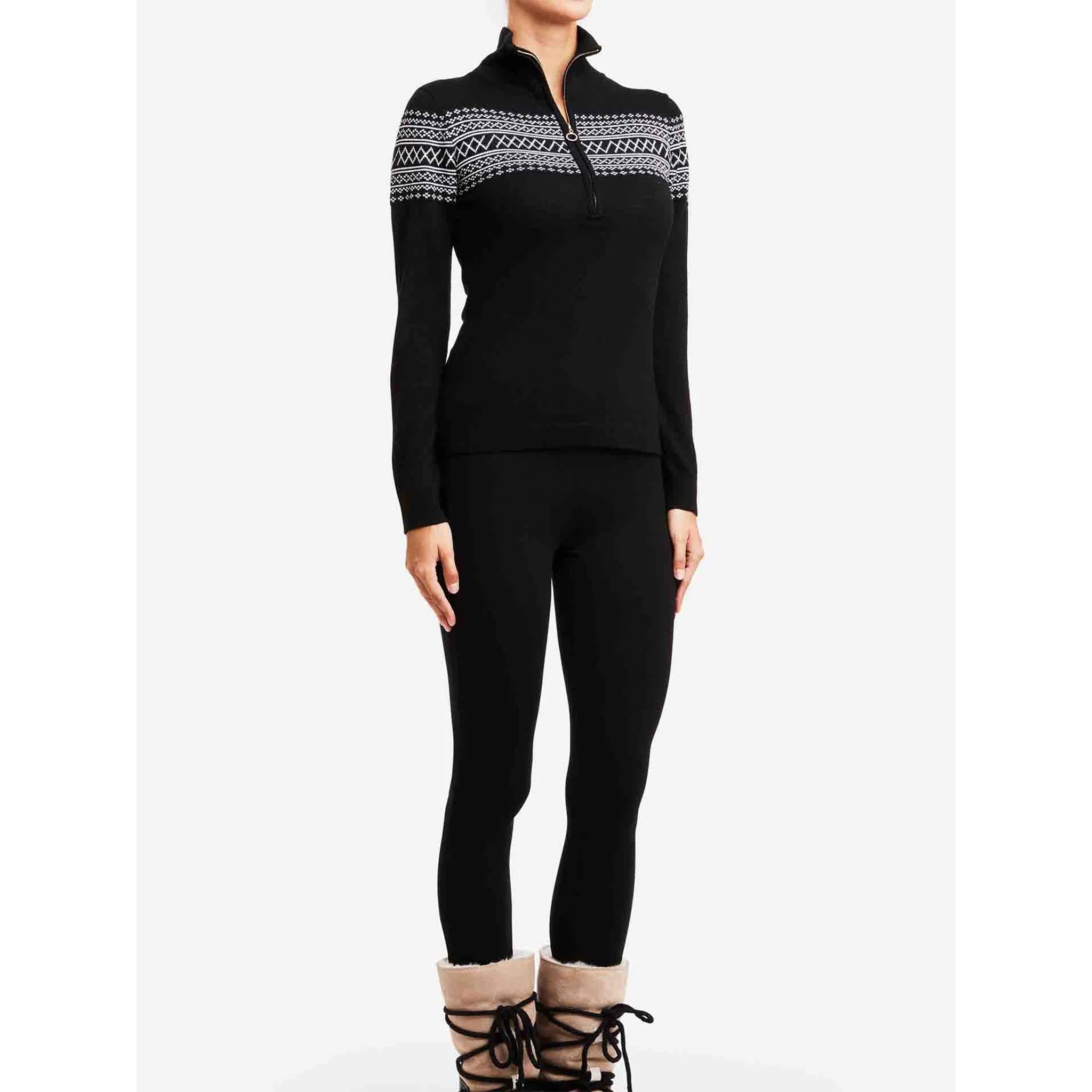 Signature Zipup Sweater in Black