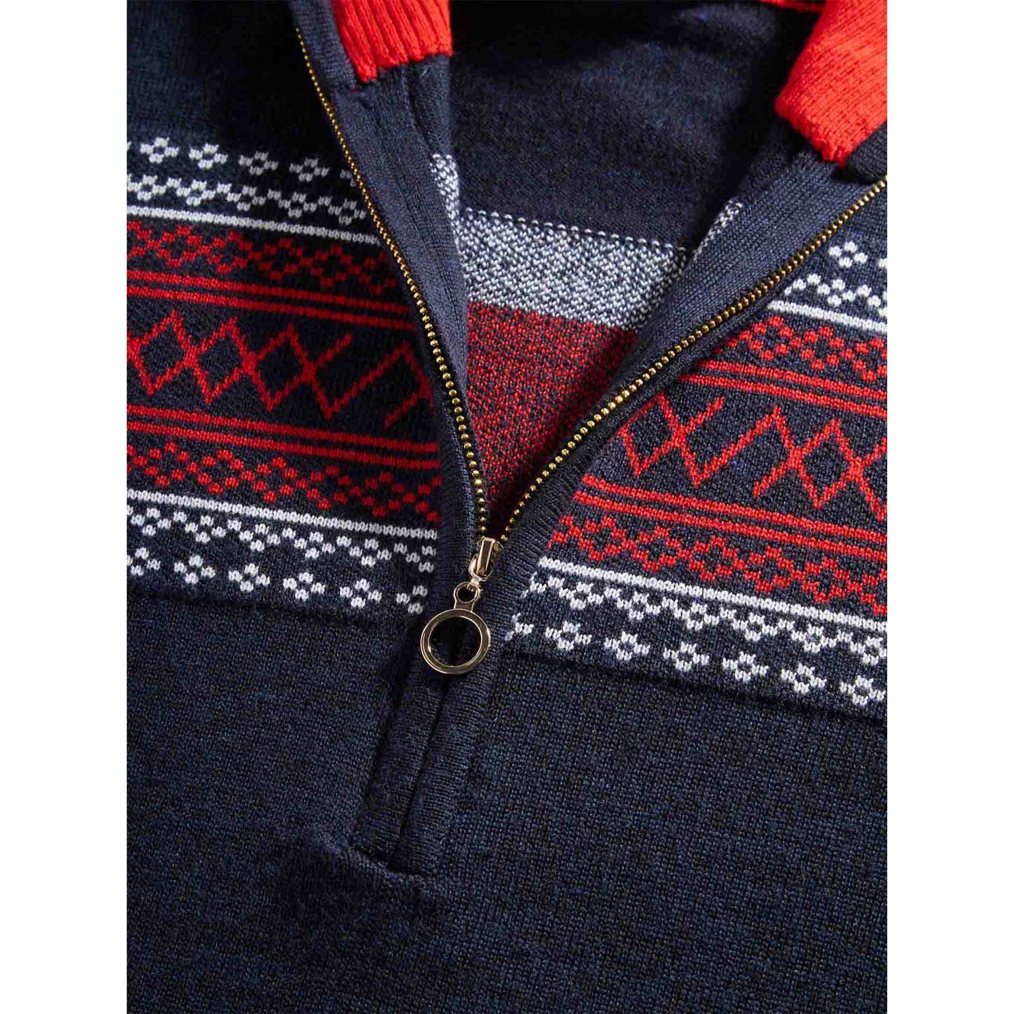 Signature Zipup Sweater in Navy