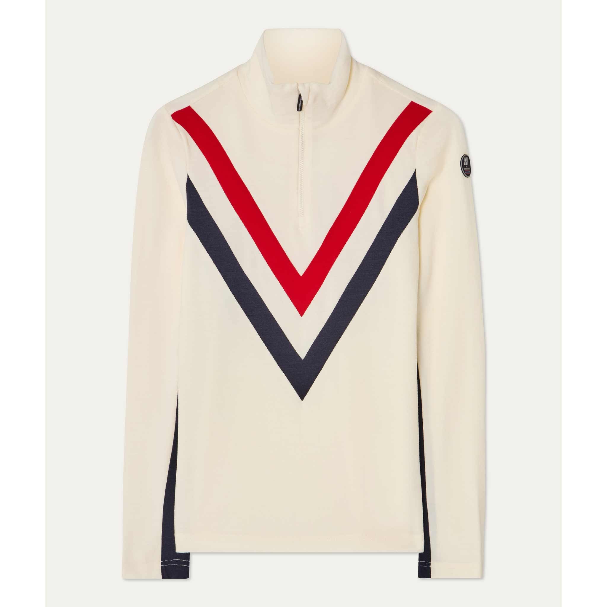 Voss Chevron Zipup Sweater in Flag