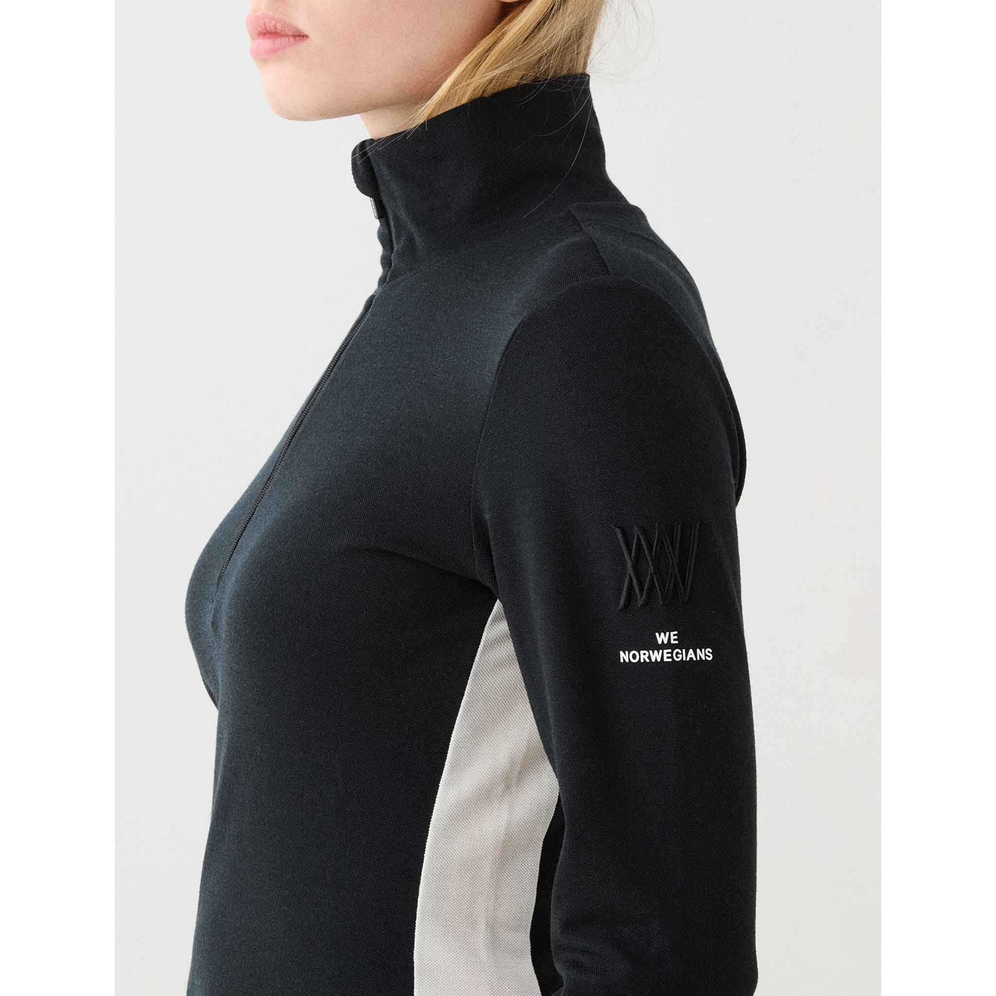 Voss Zipup Sweater in Black