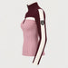 Alp n Rock women's Ali Rib Sweater in Smokey Rose/Cabernet, side product view.
