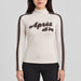Alp n Rock women's Apres All Day Mockneck in fossil, front view on model.