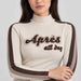 Alp n Rock women's Apres All Day Mockneck in fossil, close-up showing fabric and design.