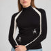 Alp n Rock women's Ashna Mockneck in black, close-up showing fabric and design.