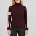 Alp n Rock women's Killian Sweater in cabernet, front view on model.
