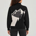 Alp n Rock women's Portia Ski Sweater in black, back view on model.
