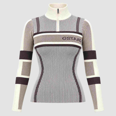 Alp n Rock women's Sylvia Zip Sweater in ivory, front view.