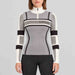 Alp n Rock women's Sylvia Zip Sweater in ivory, front view on model.
